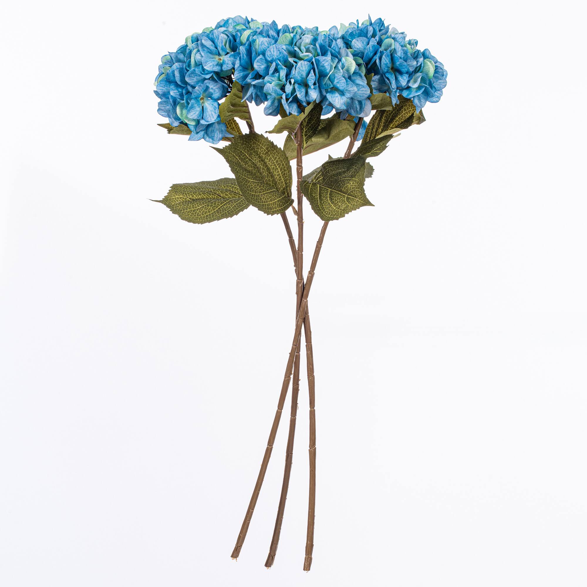 32.5" Blue Hydrangea Stems, 3ct.