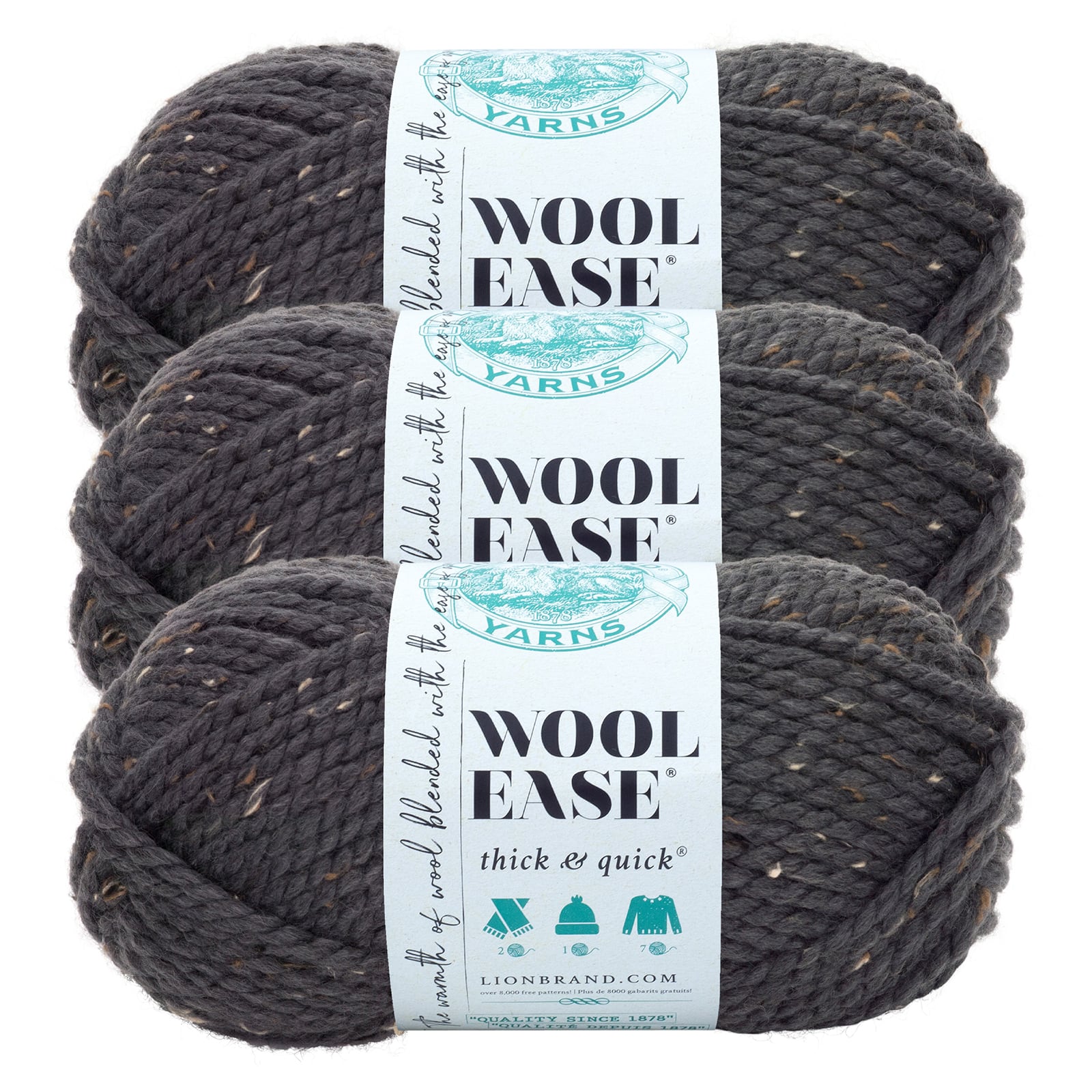 3 Pack Lion Brand® Wool-Ease Thick & Quick Yarn