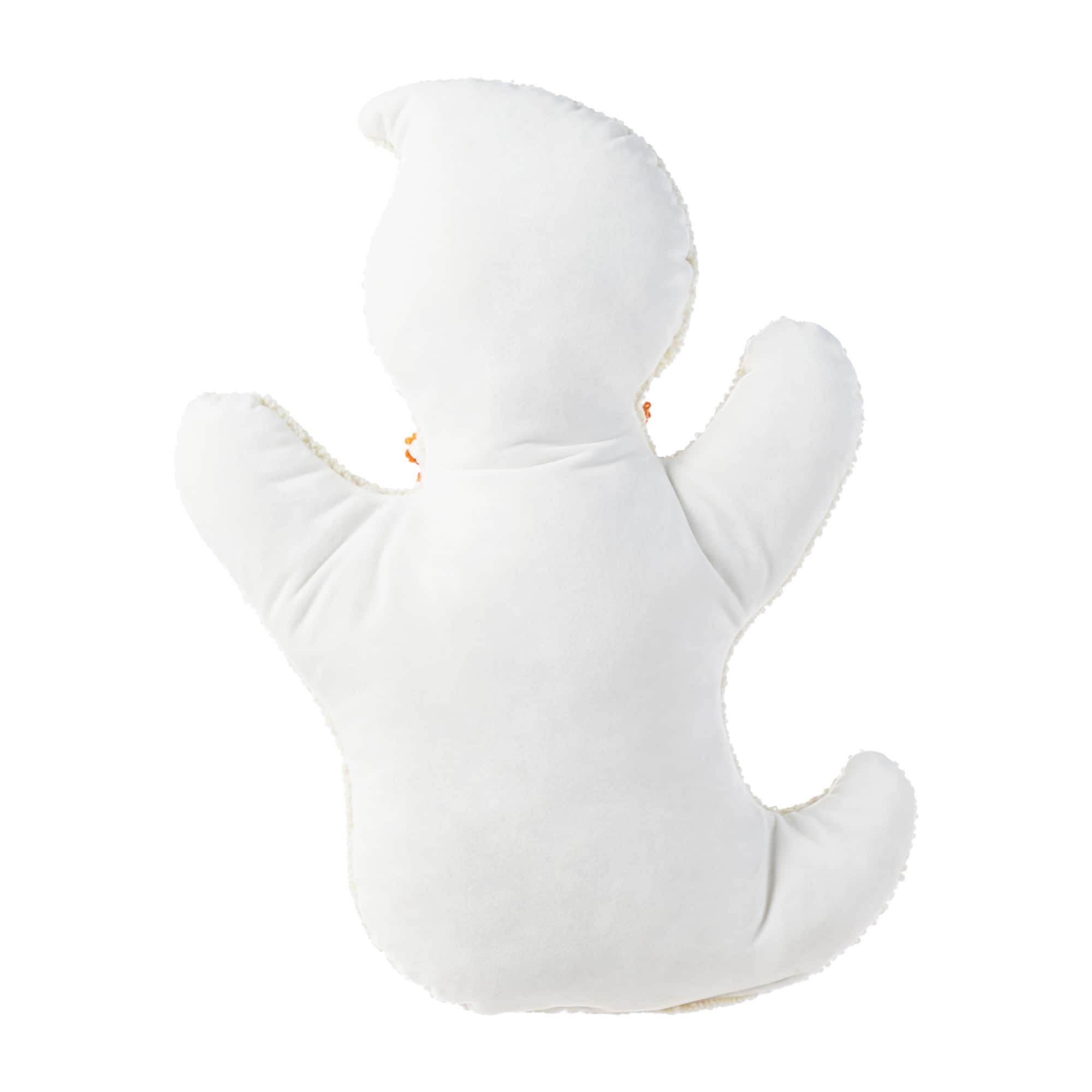 Glitzhome® 18"H Halloween Hooked Ghost Shaped Pillow
