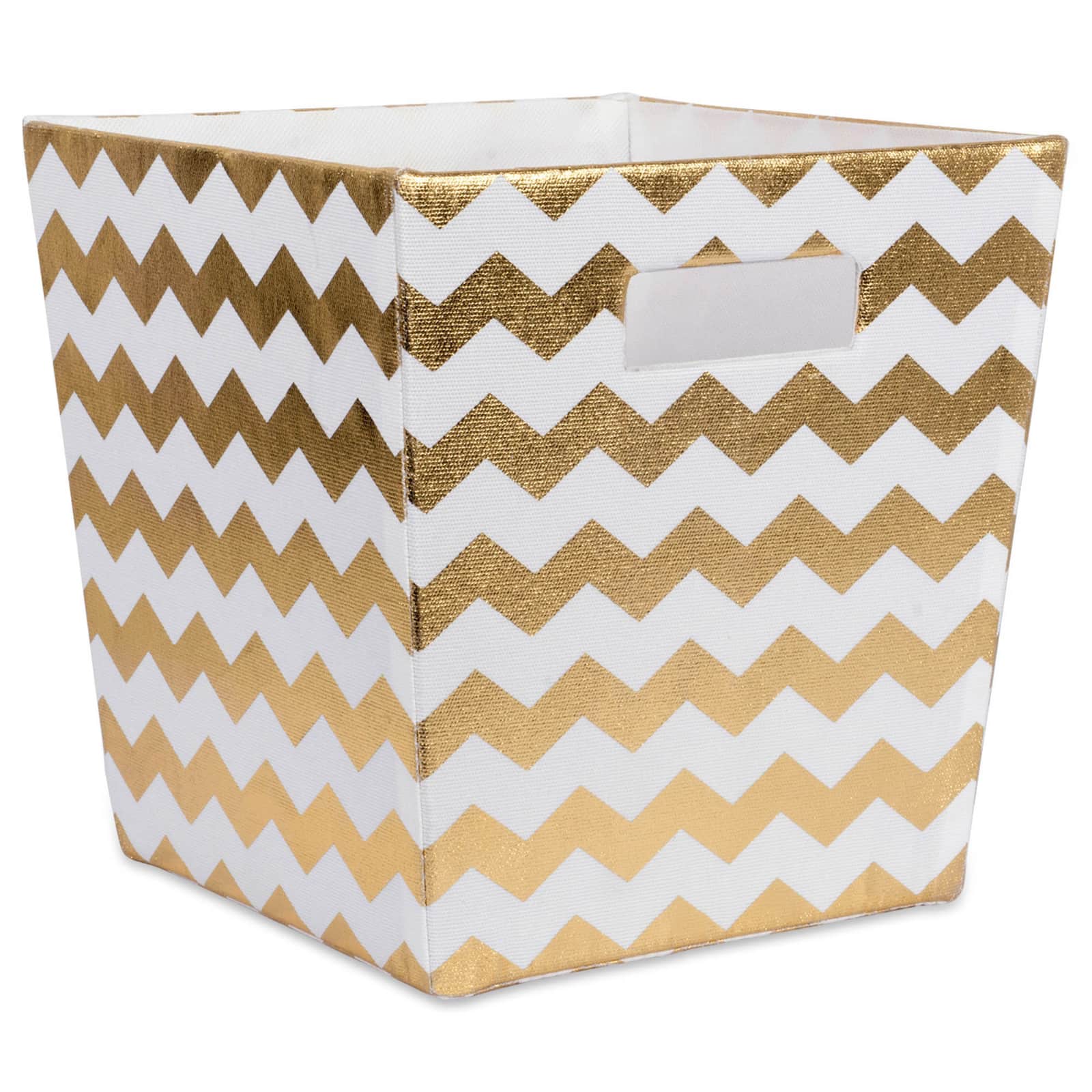 DII® 13" Trapezoid Polyester Chevron Storage Bin
