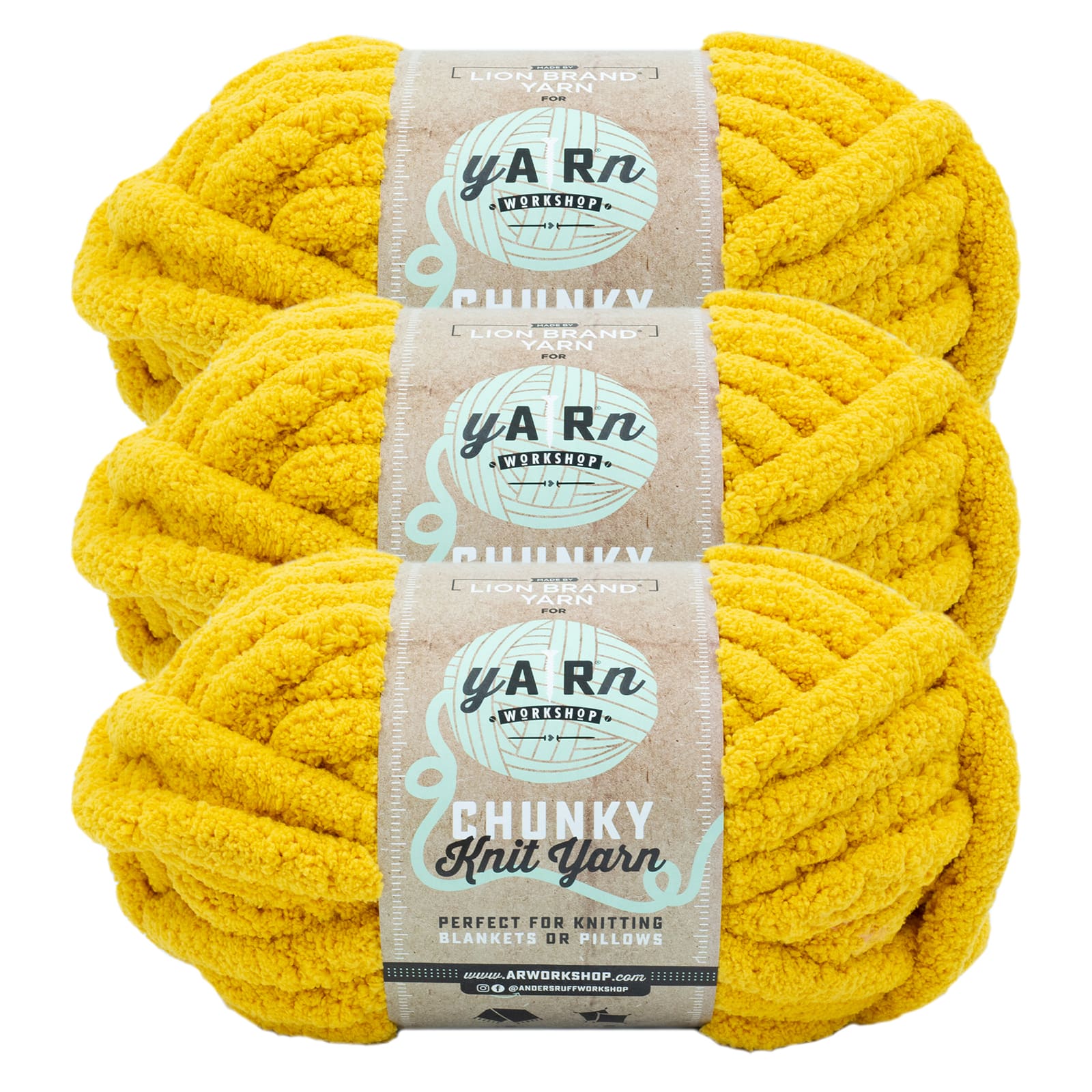 3 Pack Lion Brand® Yarn Workshop Chunky Knit Yarn