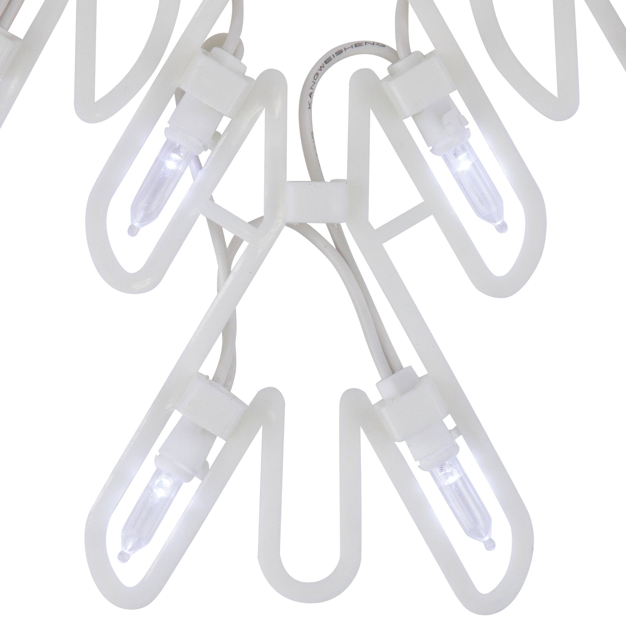 15" LED Pure White & Blue Snowflake Christmas Window Silhouette Décor