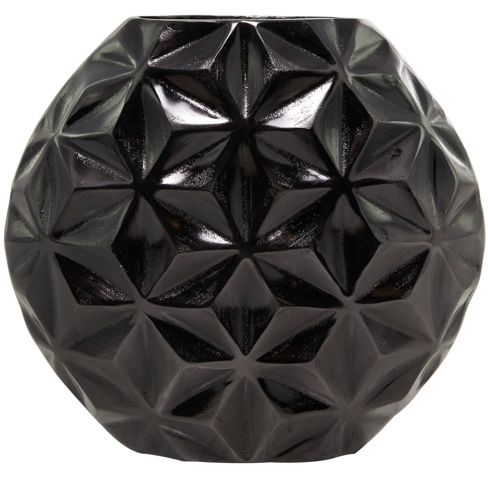 CosmoLiving by Cosmopolitan Aluminum Faceted Geometric Vase