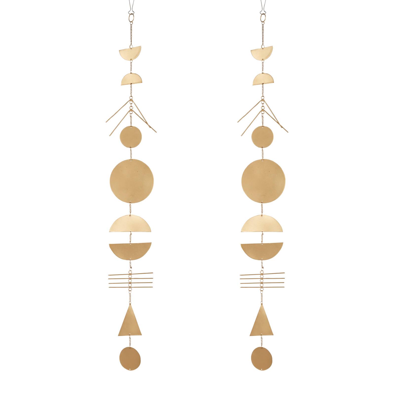 48" Gold Metal Eclectic Wind Chime, 2ct.