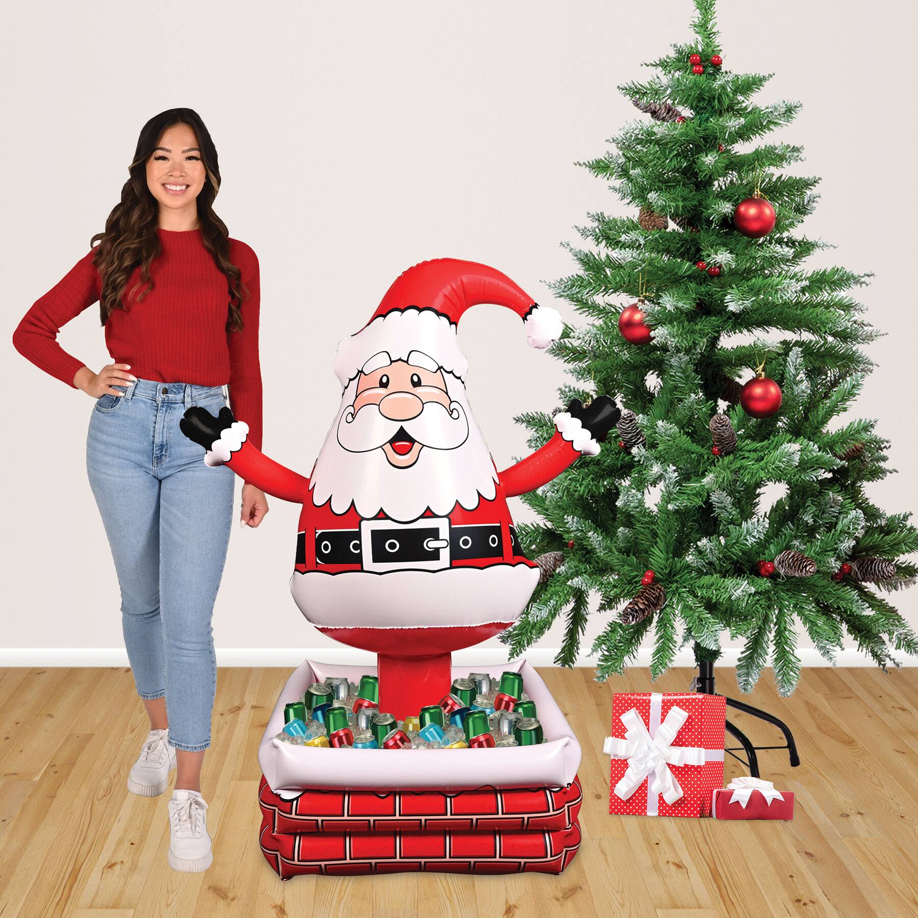 Beistle 4ft. Inflatable Santa Cooler