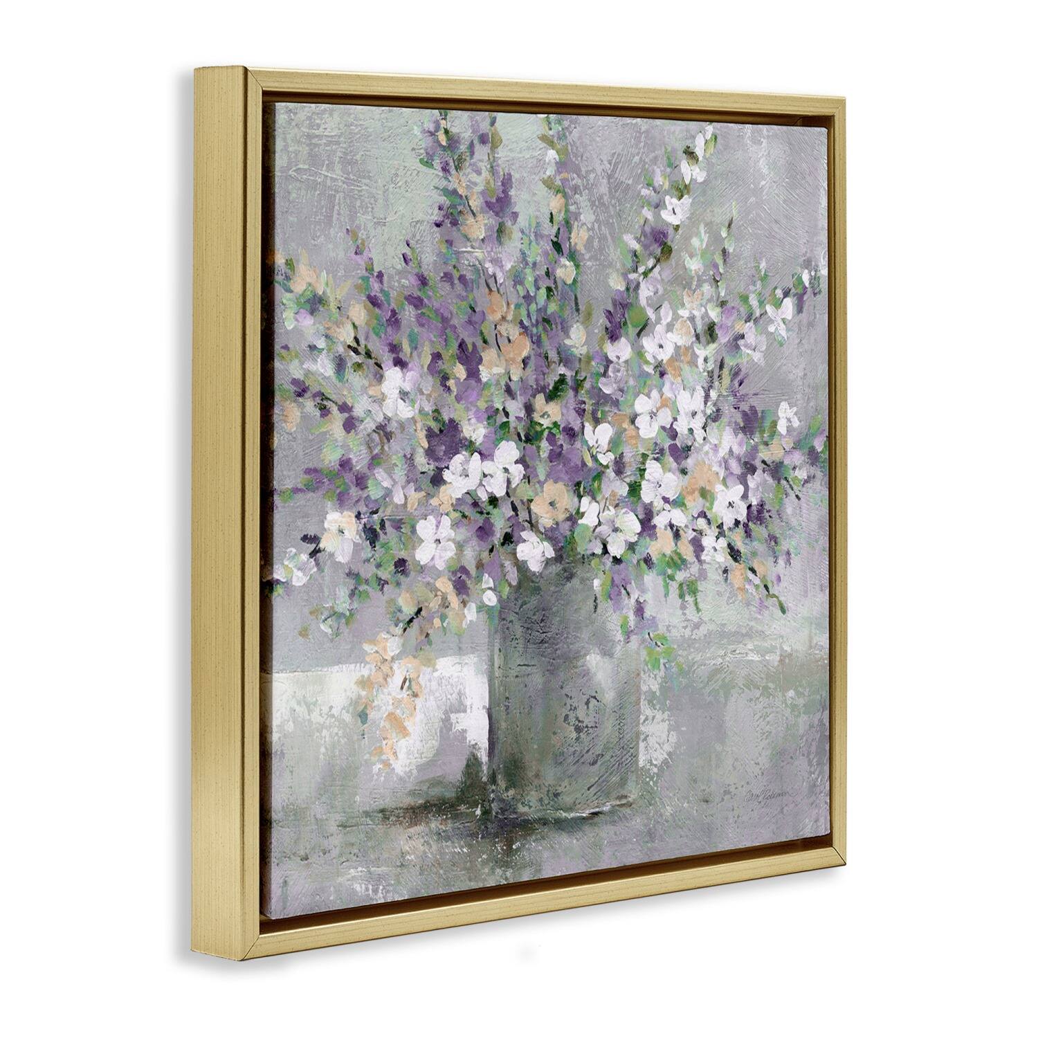 Stupell Industries Blossoming Aster Flower Bouquet Floater Framed Art