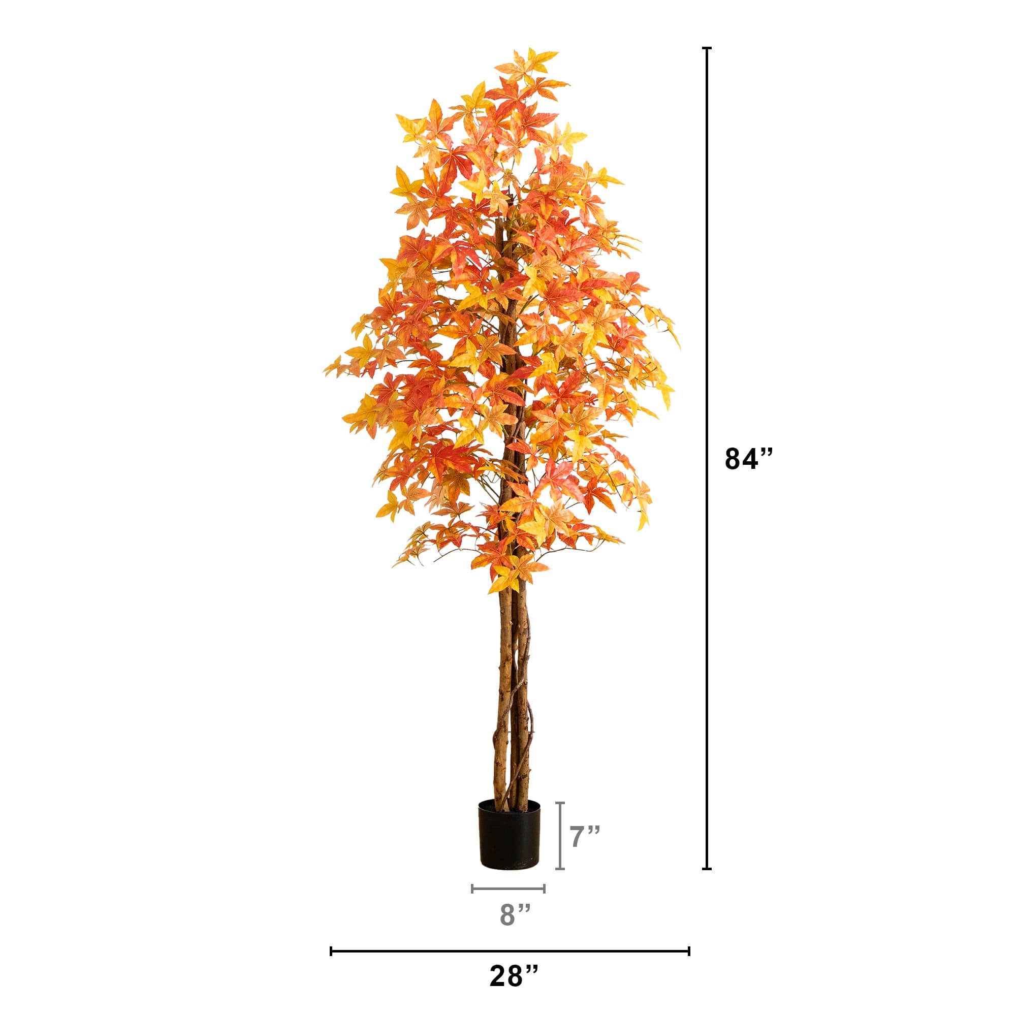 7ft. Autumn Deluxe Maple Artificial Fall Tree