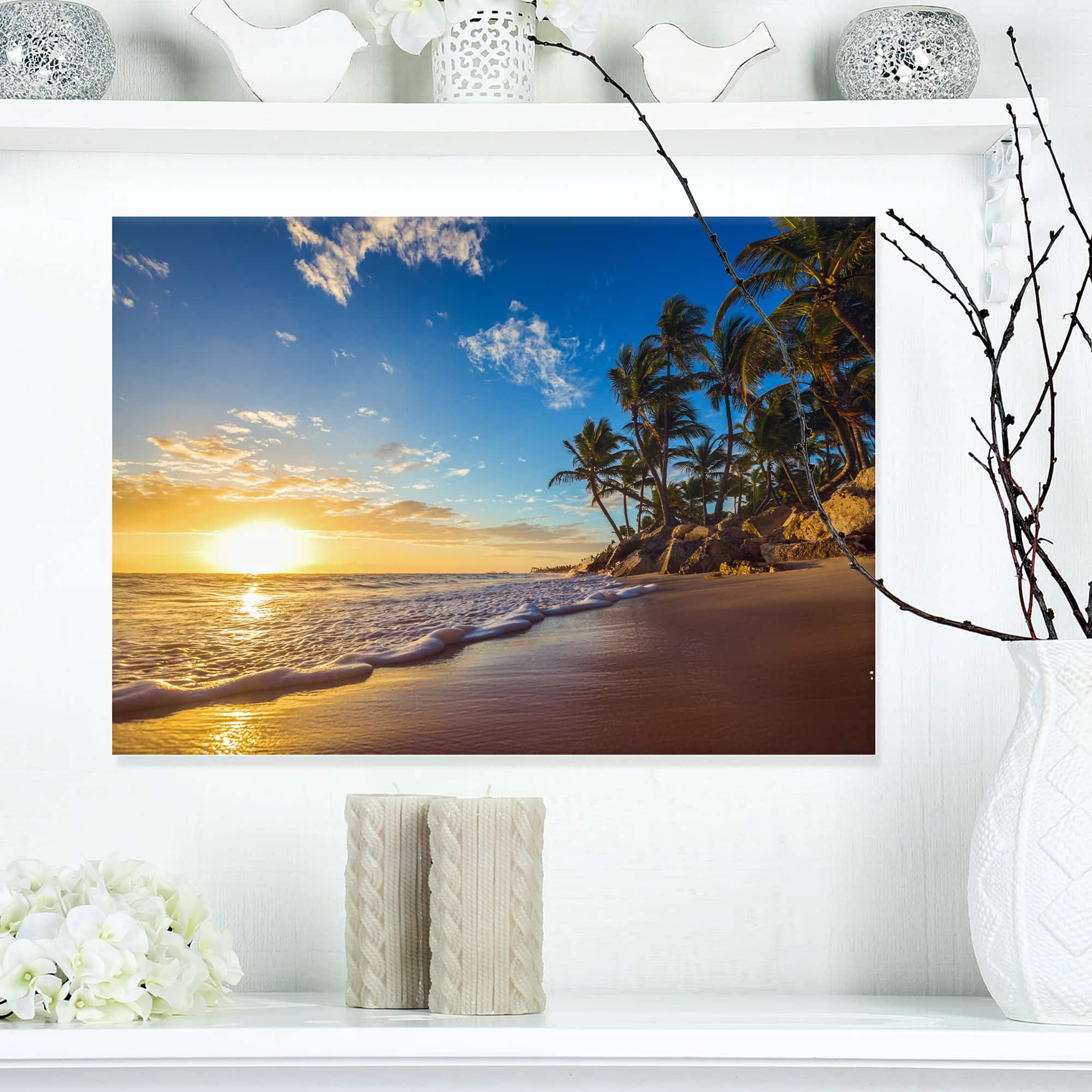 Designart - Paradise Tropical Island Beach Sunrise
