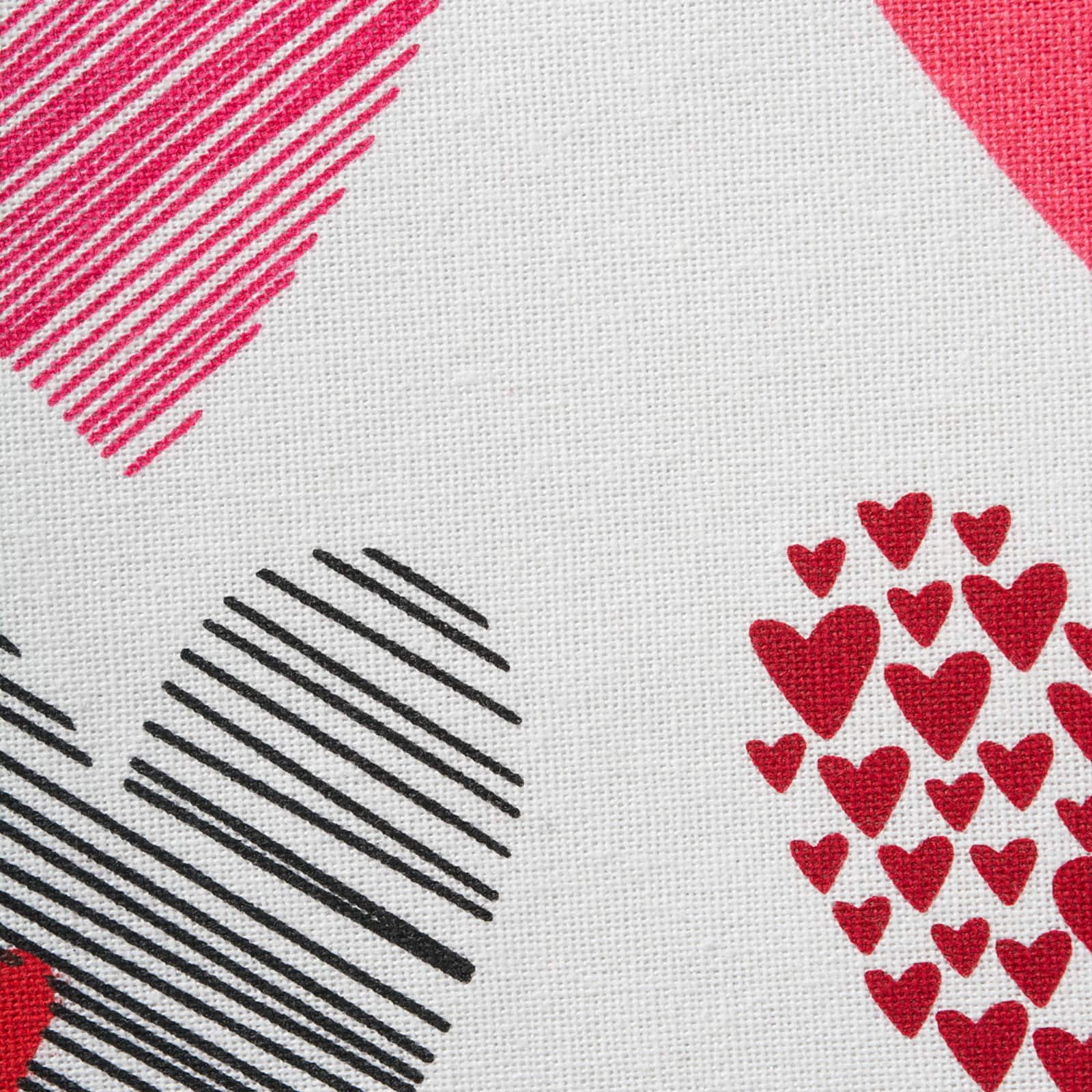 DII® 72" Hearts Collage Print Table Runner