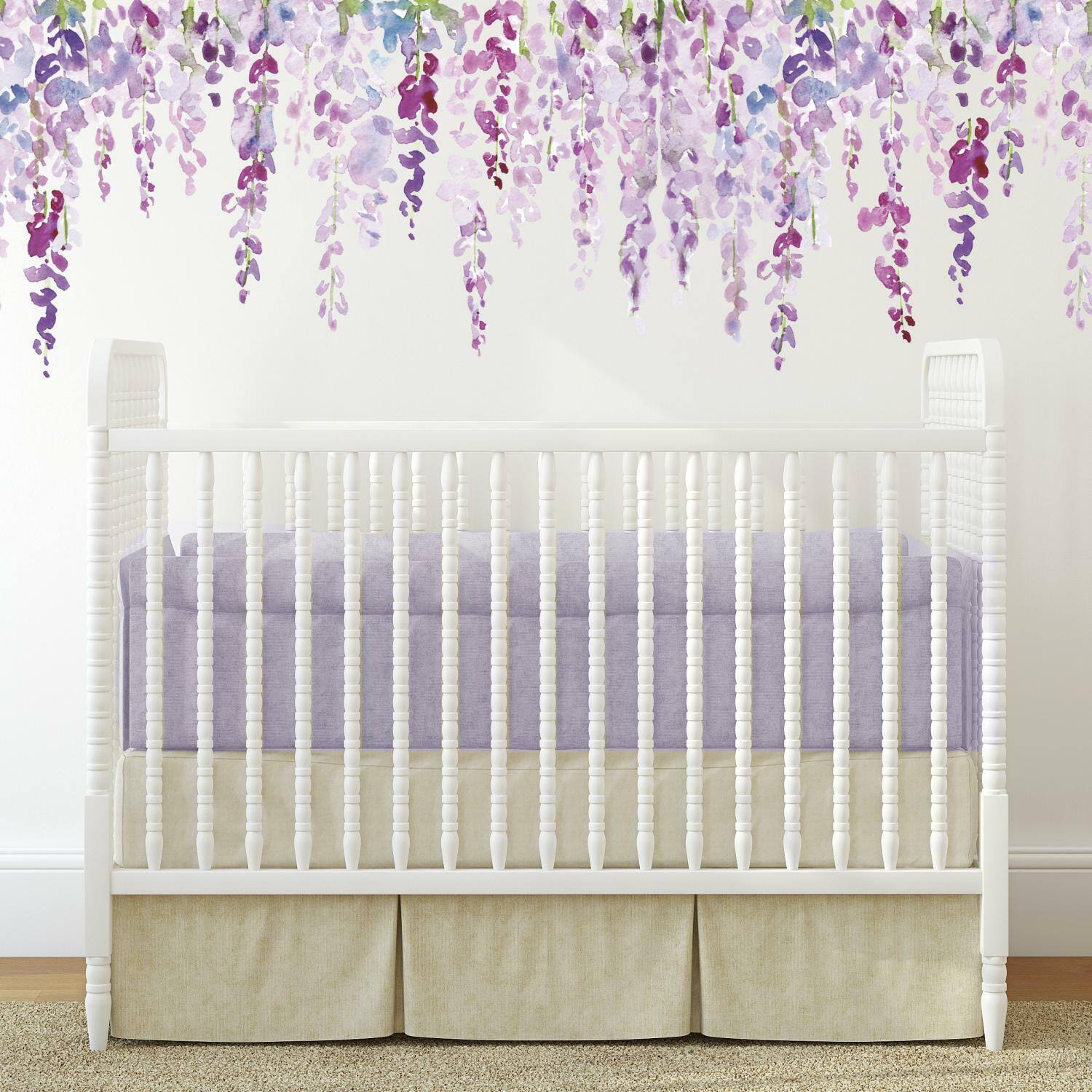 RoomMates Watercolor Wisteria Peel & Stick Giant Wall Decals