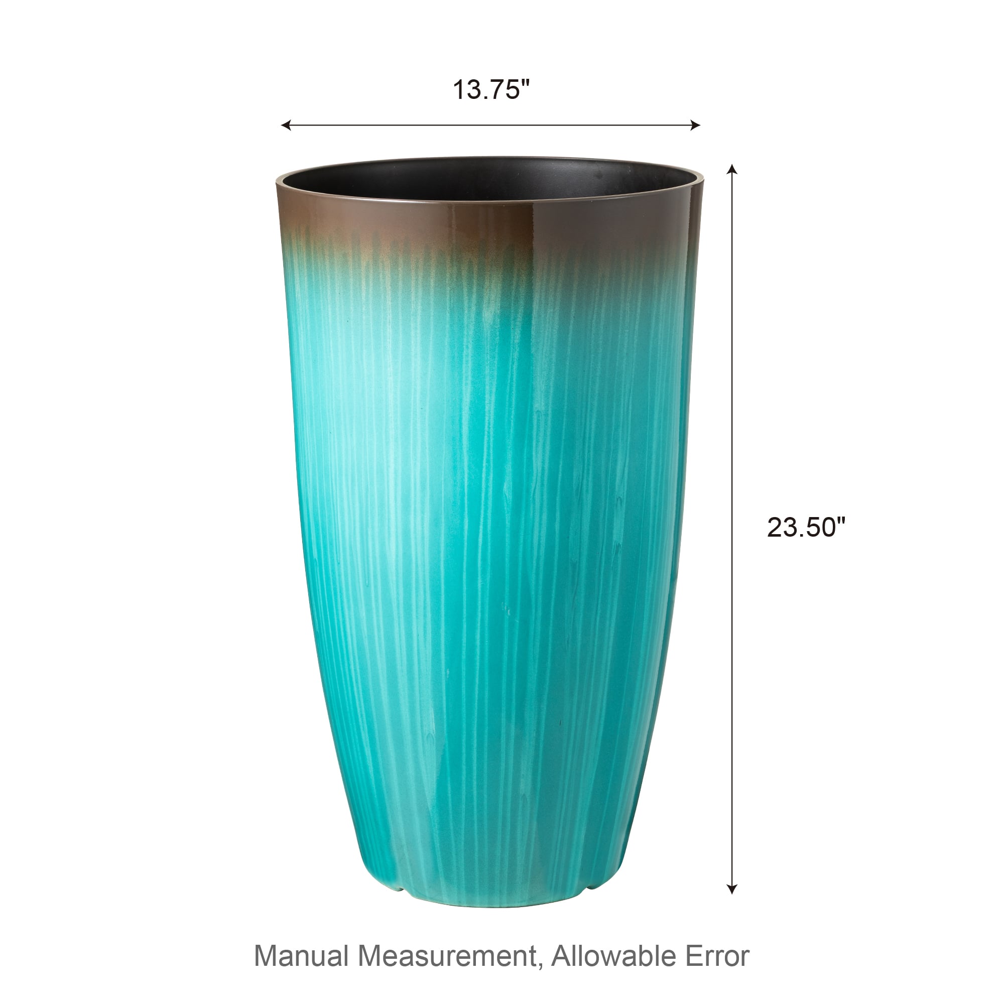 Glitzhome® Oversized Gradient Faux Ceramic Tall Plastic Planters, 2ct.