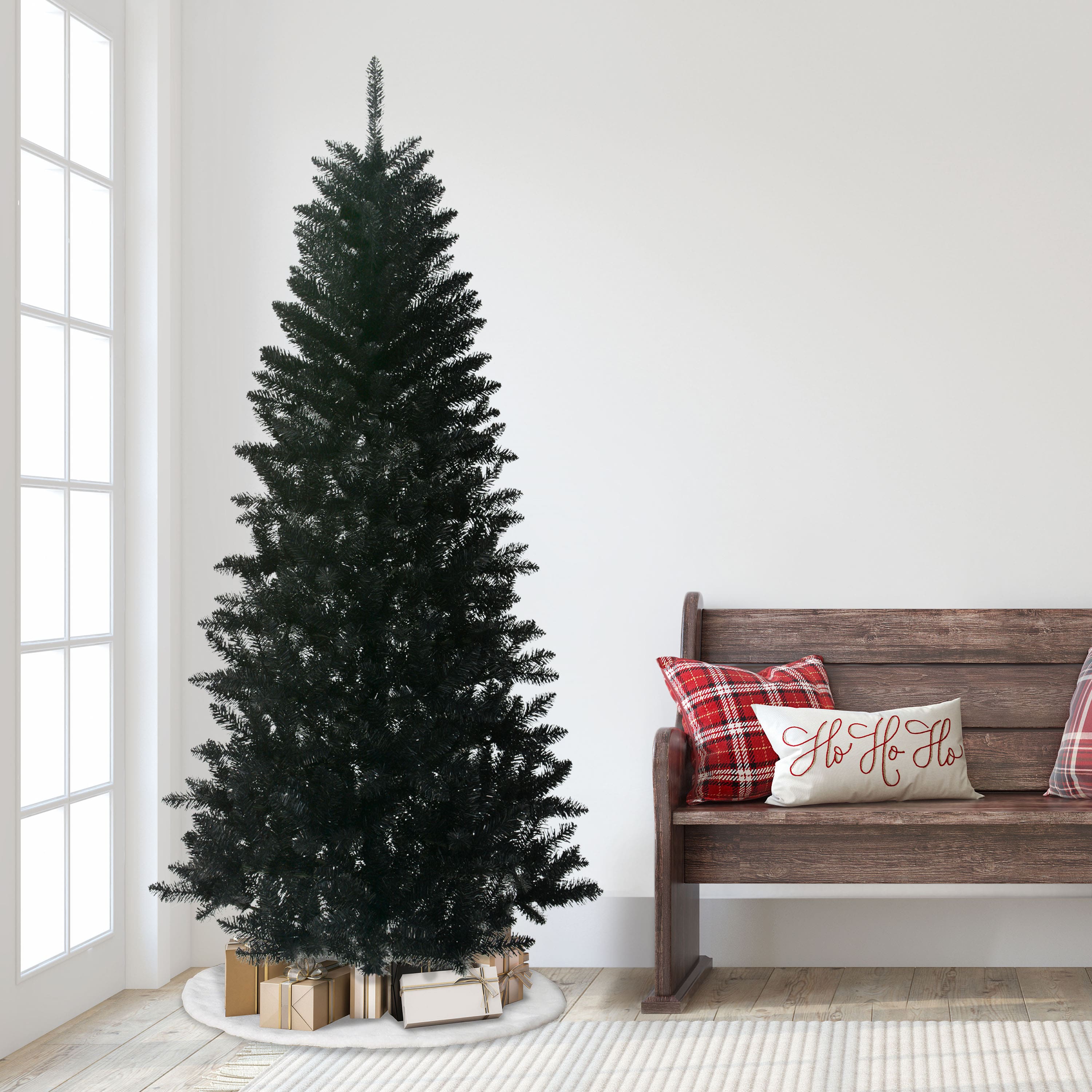 7ft. Unlit Black Carson Pine Artificial Christmas Tree