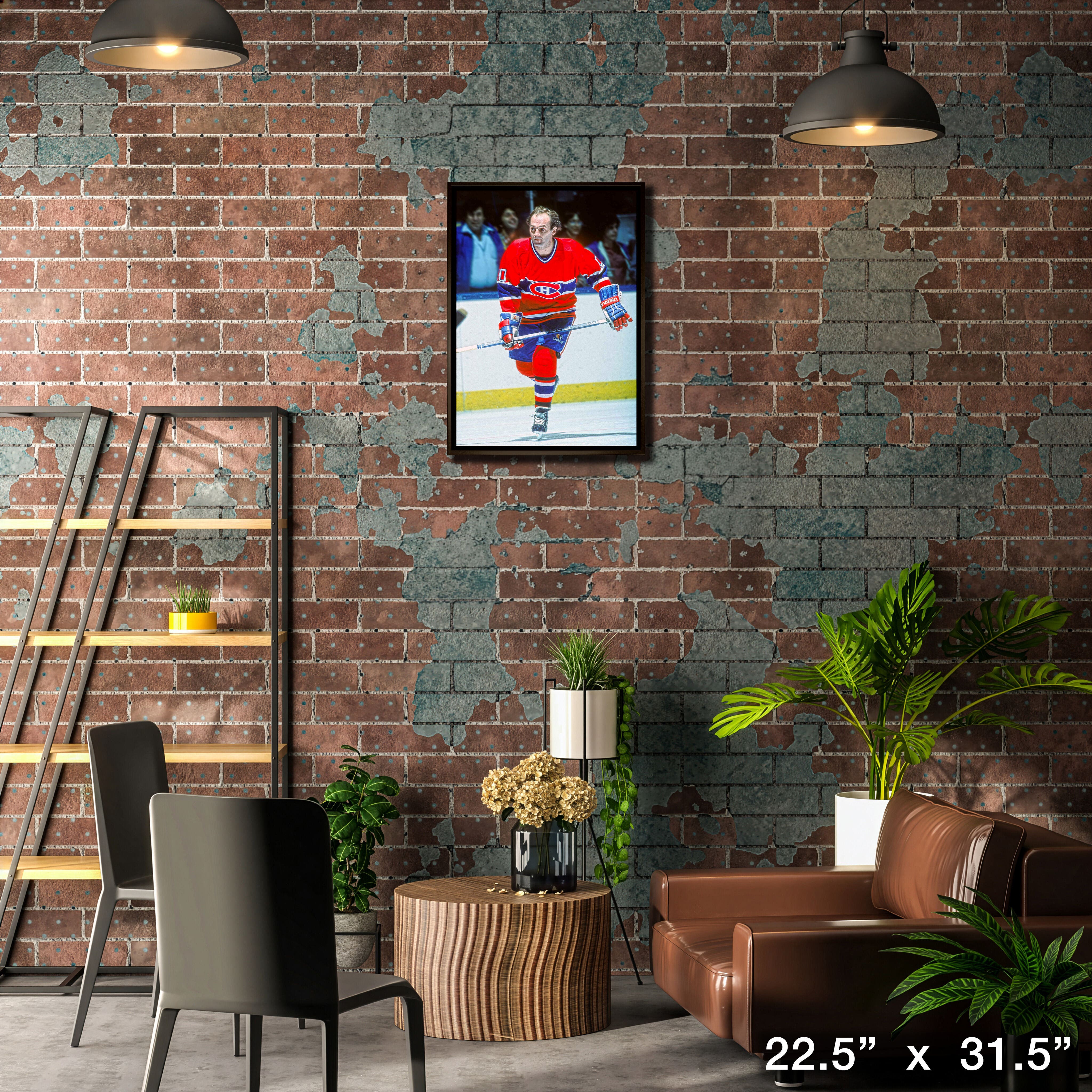 Guy Lafleur Montreal Canadiens Framed 20" x 29" Action Close-Up Canvas 22.5" x 31.5"
