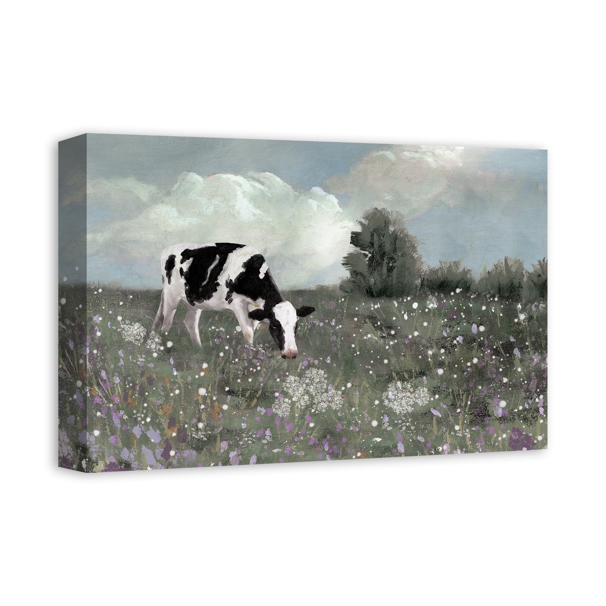 Cow In A Field 18" x 12' Canvas Wall Art