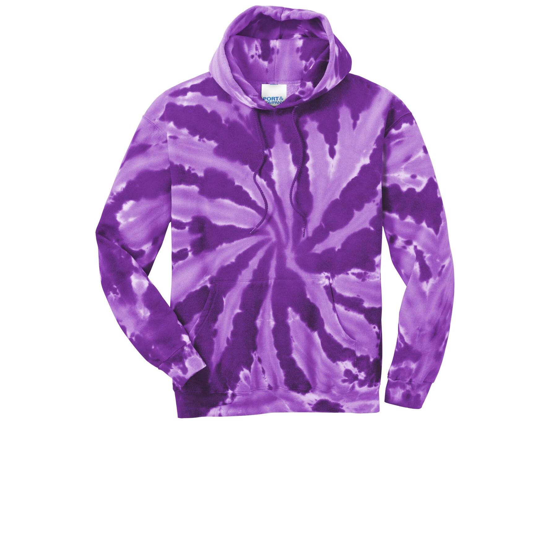 Port & Company® Tie-Dye Pullover Hooded Adult Sweatshirt, Size