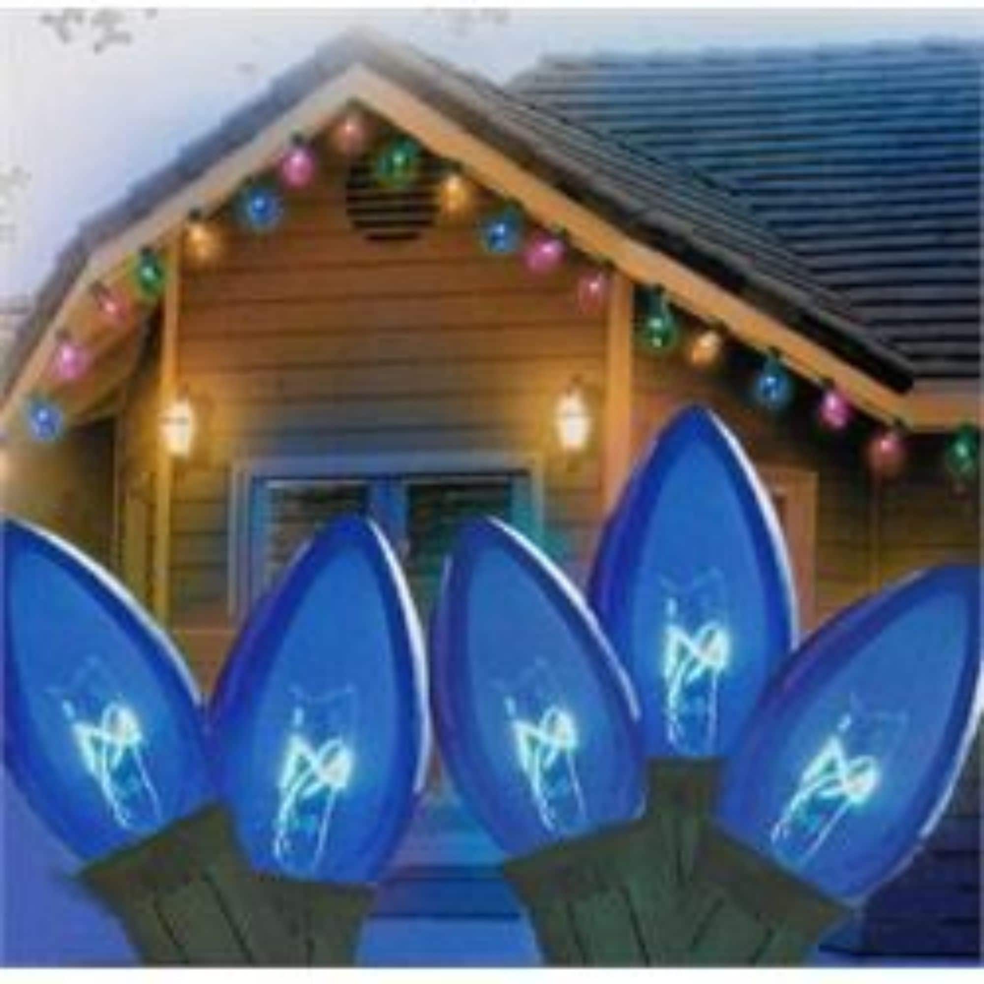 25ct. C7 Christmas String Lights with Green Wire