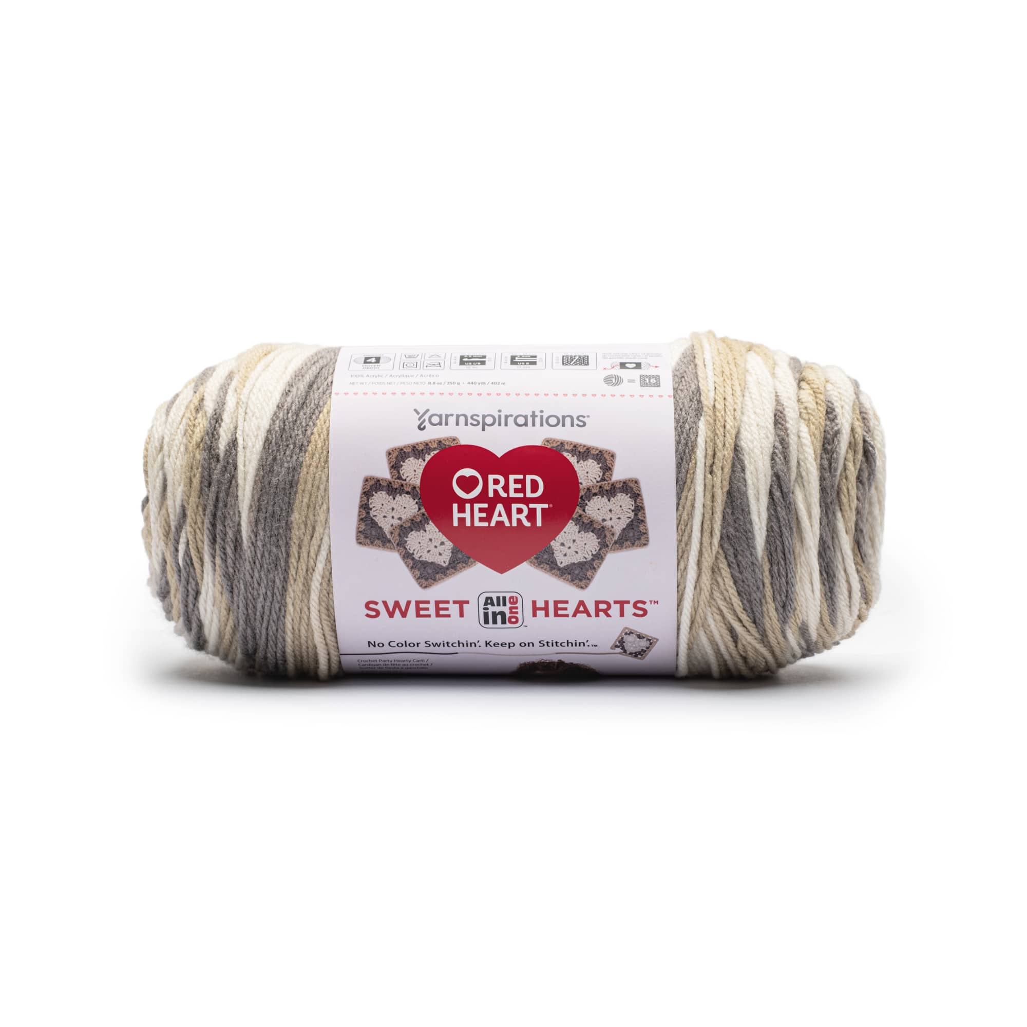 3 Pack Red Heart® All in One™ Sweet Hearts™ Yarn