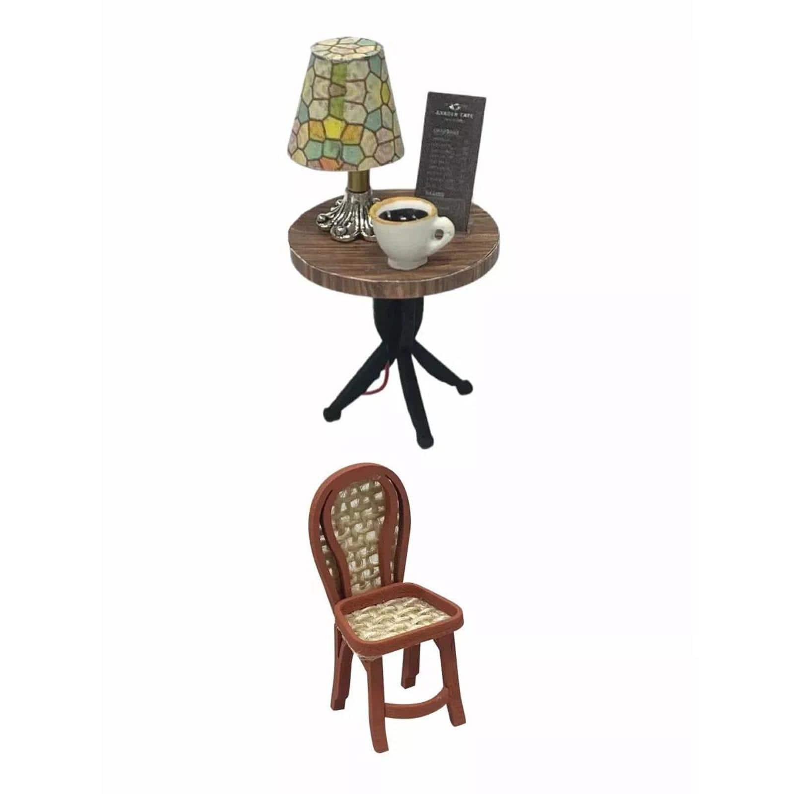 Wizardi Coffee Shop Miniature Dollhouse Roombox Kit
