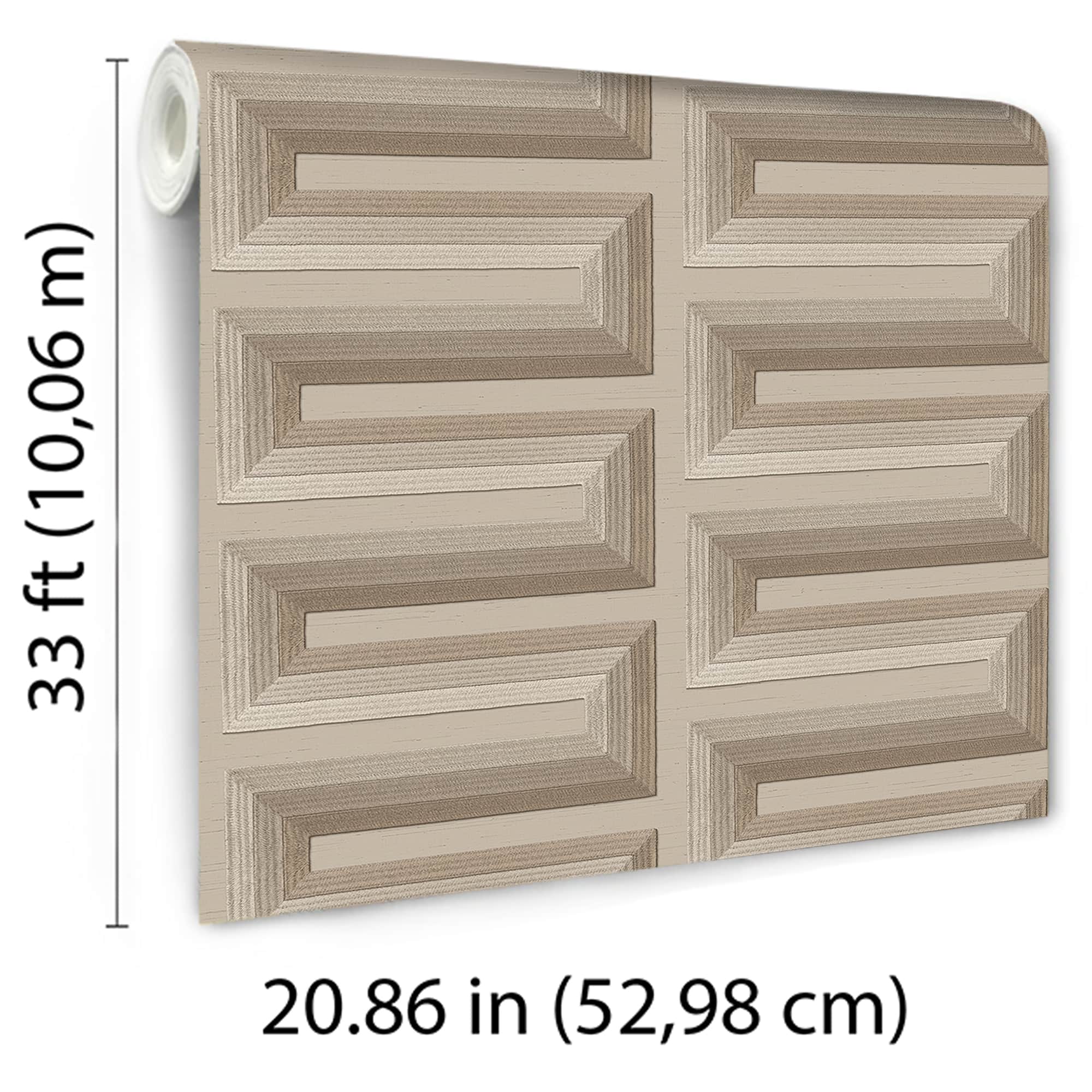 Designs Direct Embroidered Grecian Key Wallpaper