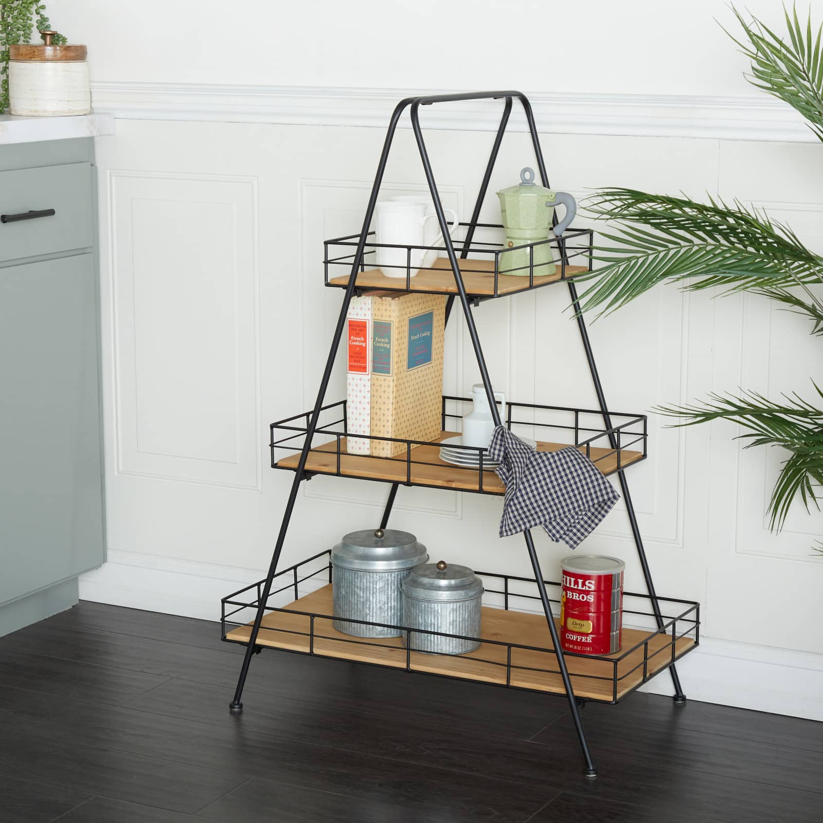 Black Iron Modern Farmhouse Plantstand, 40" x 28" x 16"