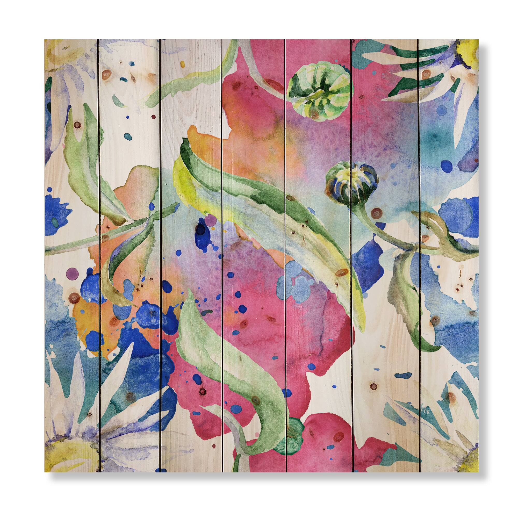 Designart - Iridiscent Daisy Flowers