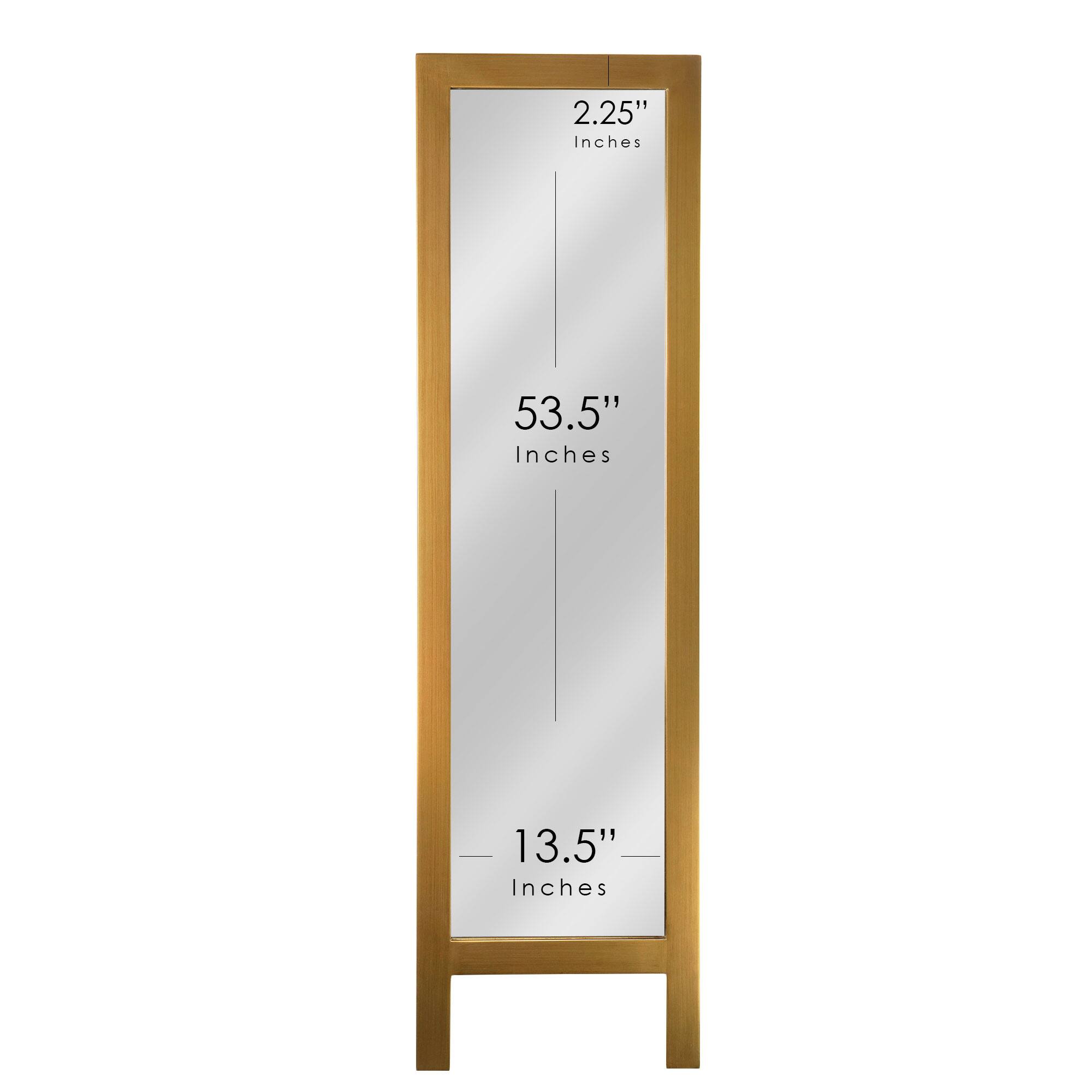 Head West Gold Full Size Free Standing Easel Dressing Mirror - 18" x 64"
