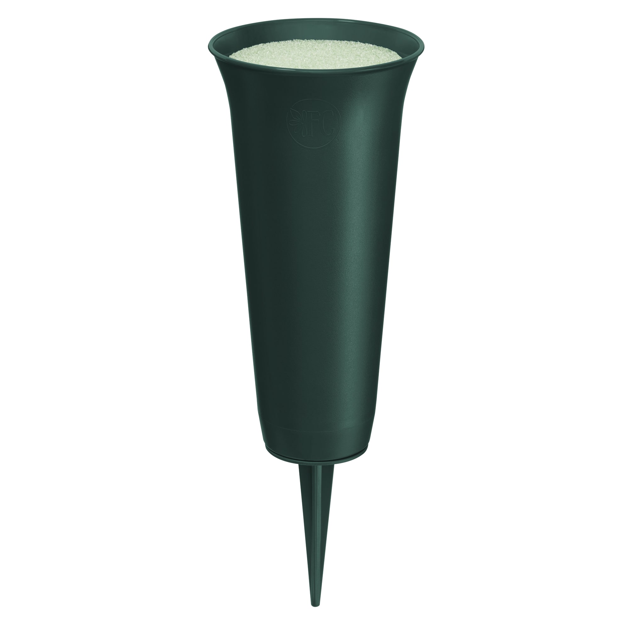 12 Pack: FloraCraft® Eternity™ Green Plastic Cemetery Vase with FloraFōM® Insert