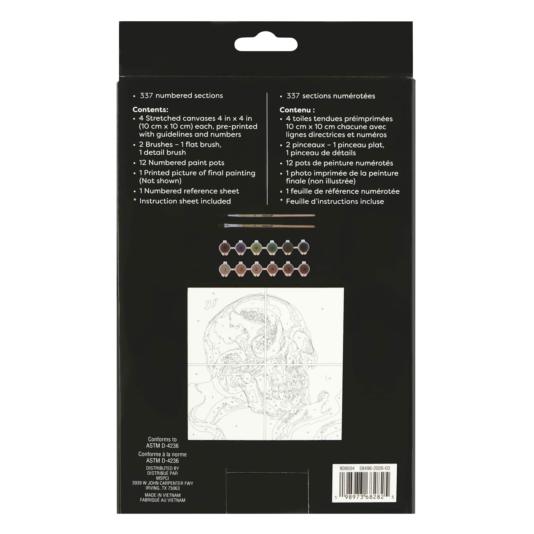 Skull & Snake Paint-by-Number Gallery Mini Kit by Artist's Loft®