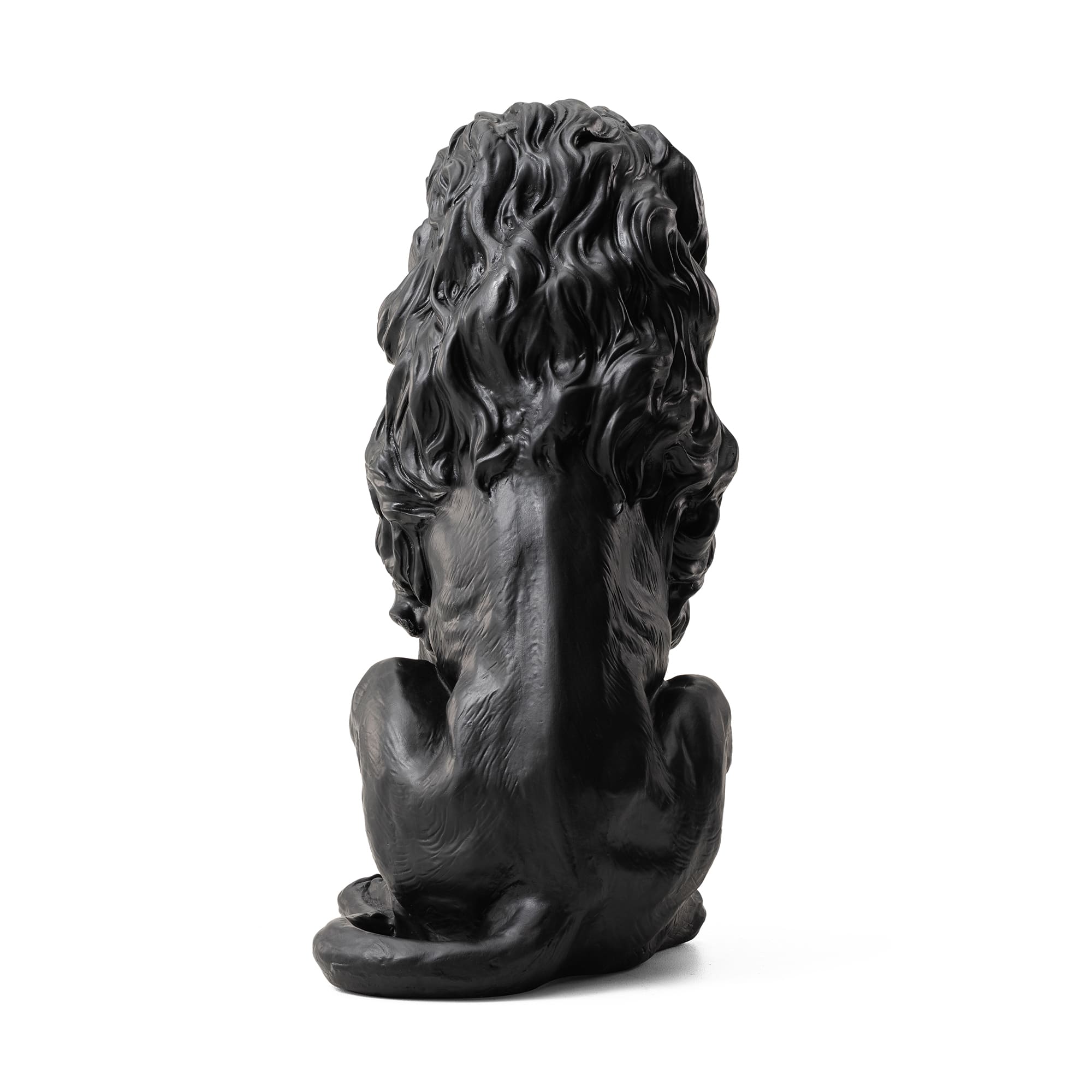 Glitzhome® 21" Black Sitting Lion Garden Statue