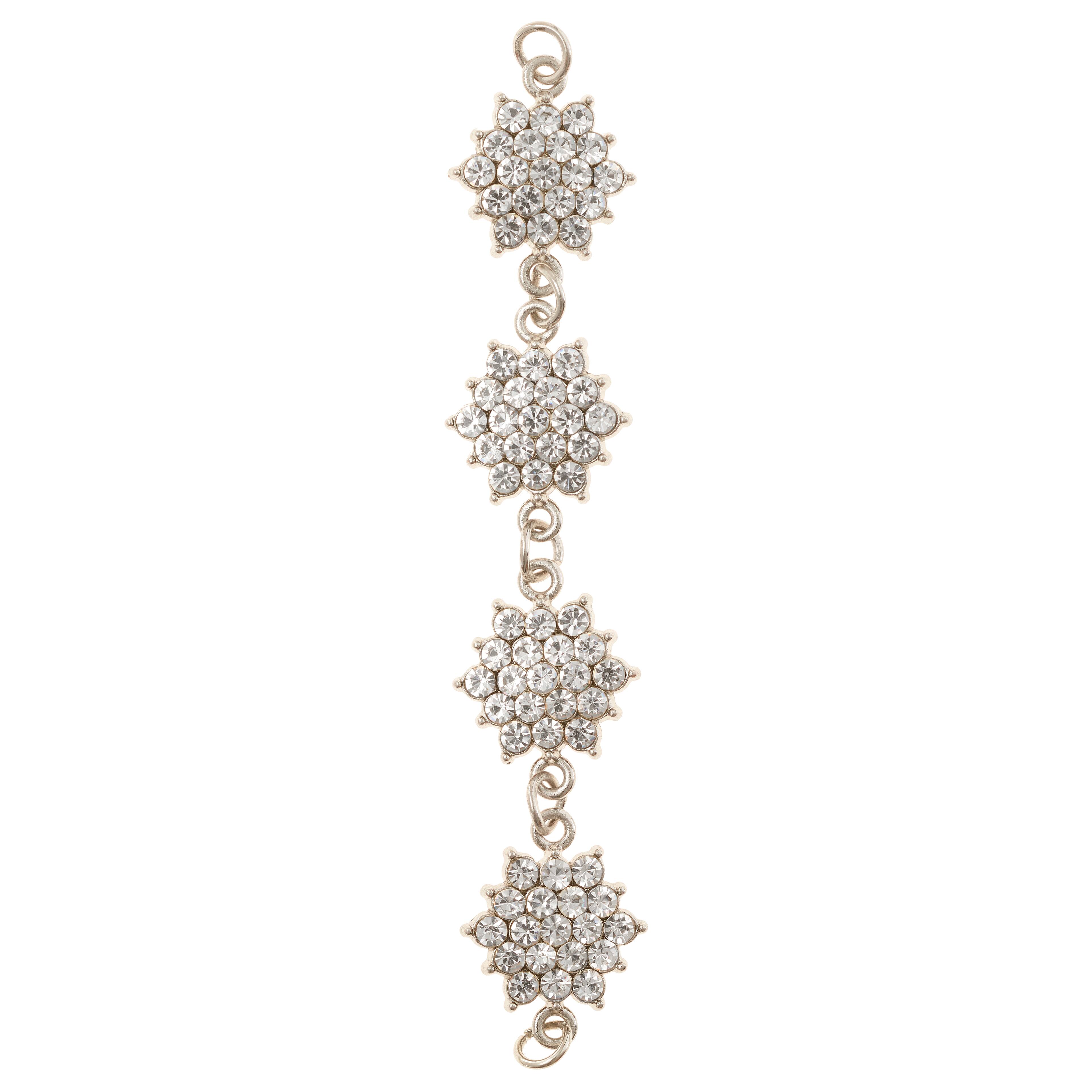 12 Pack:  Crystal Glass & Metal Flower Beads, 24mm by Bead Landing™