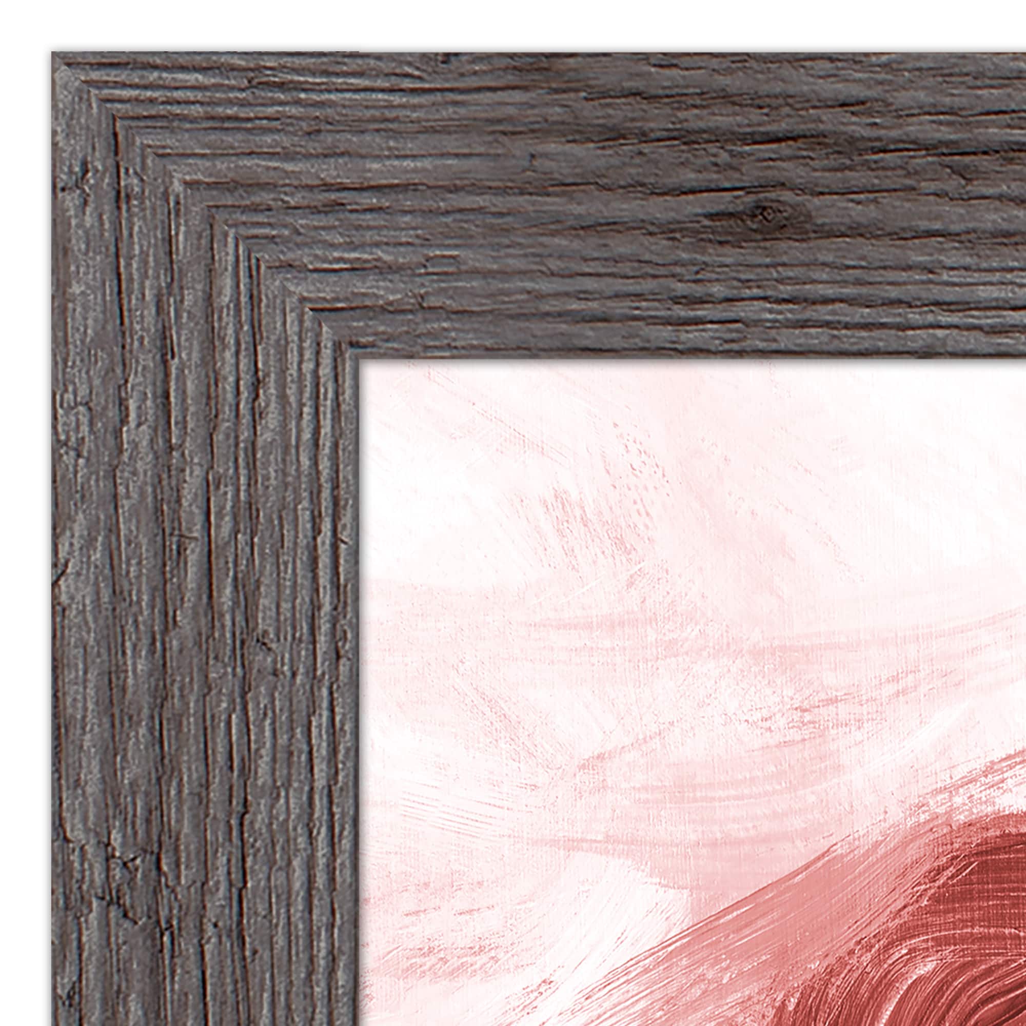 Abstract Painted Heart 16" x 16" Western Gray Framed Print