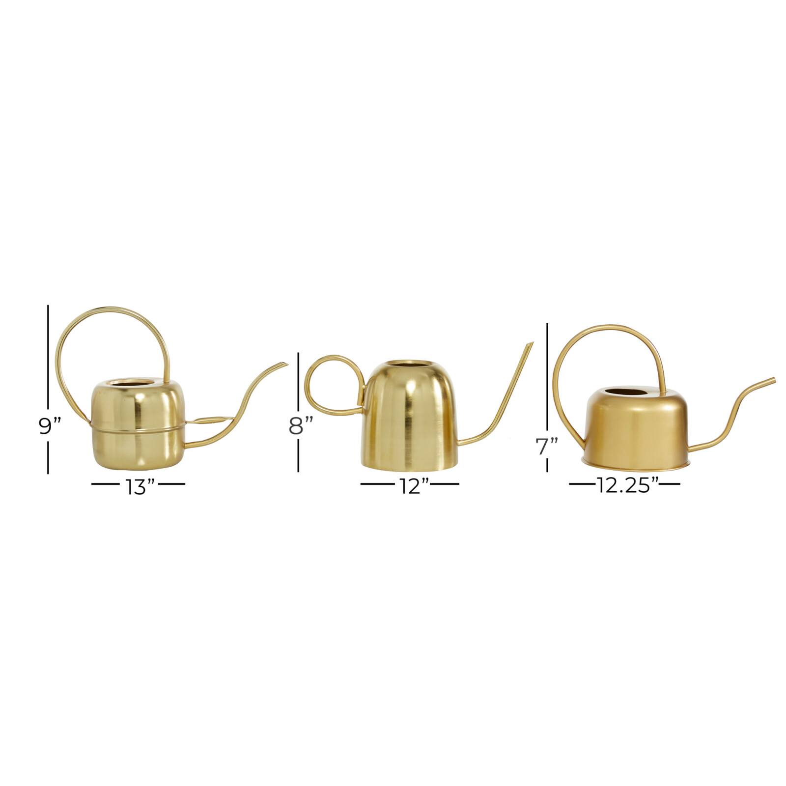Gold Metal Glam Watering Can Set