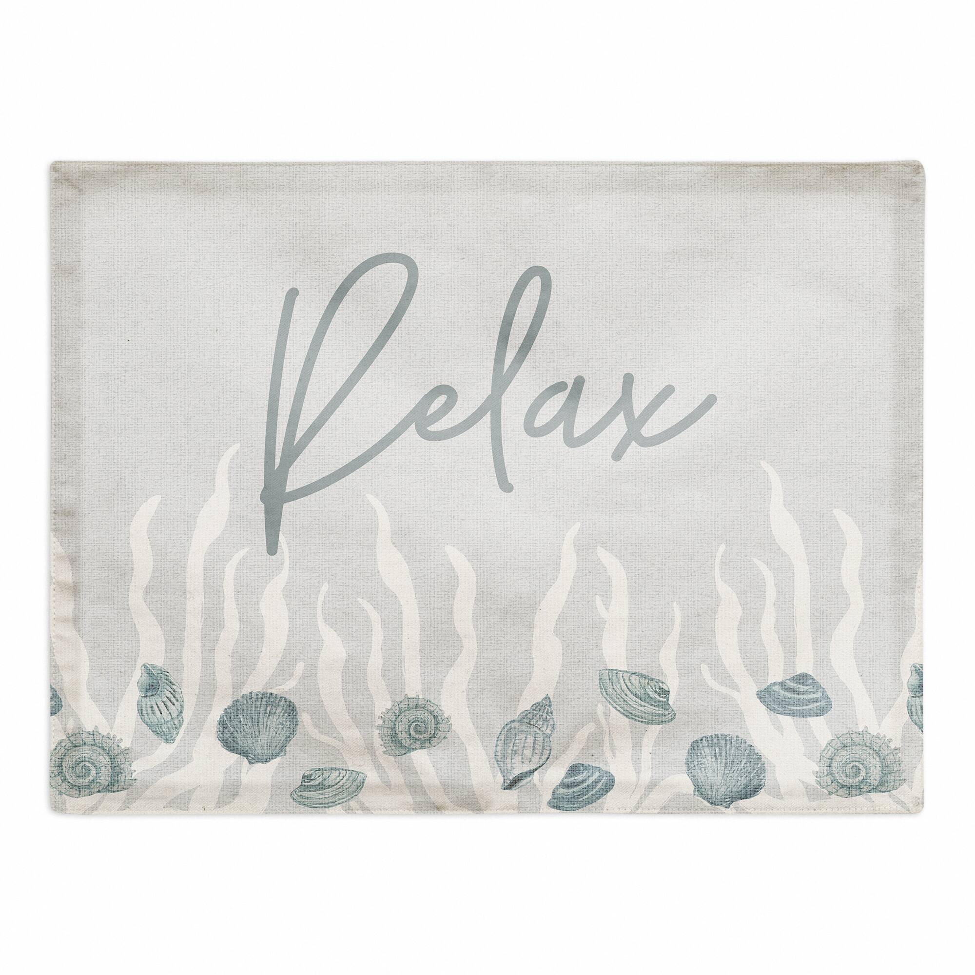 Relax Shell & Coral Border Cotton Twill Placemat