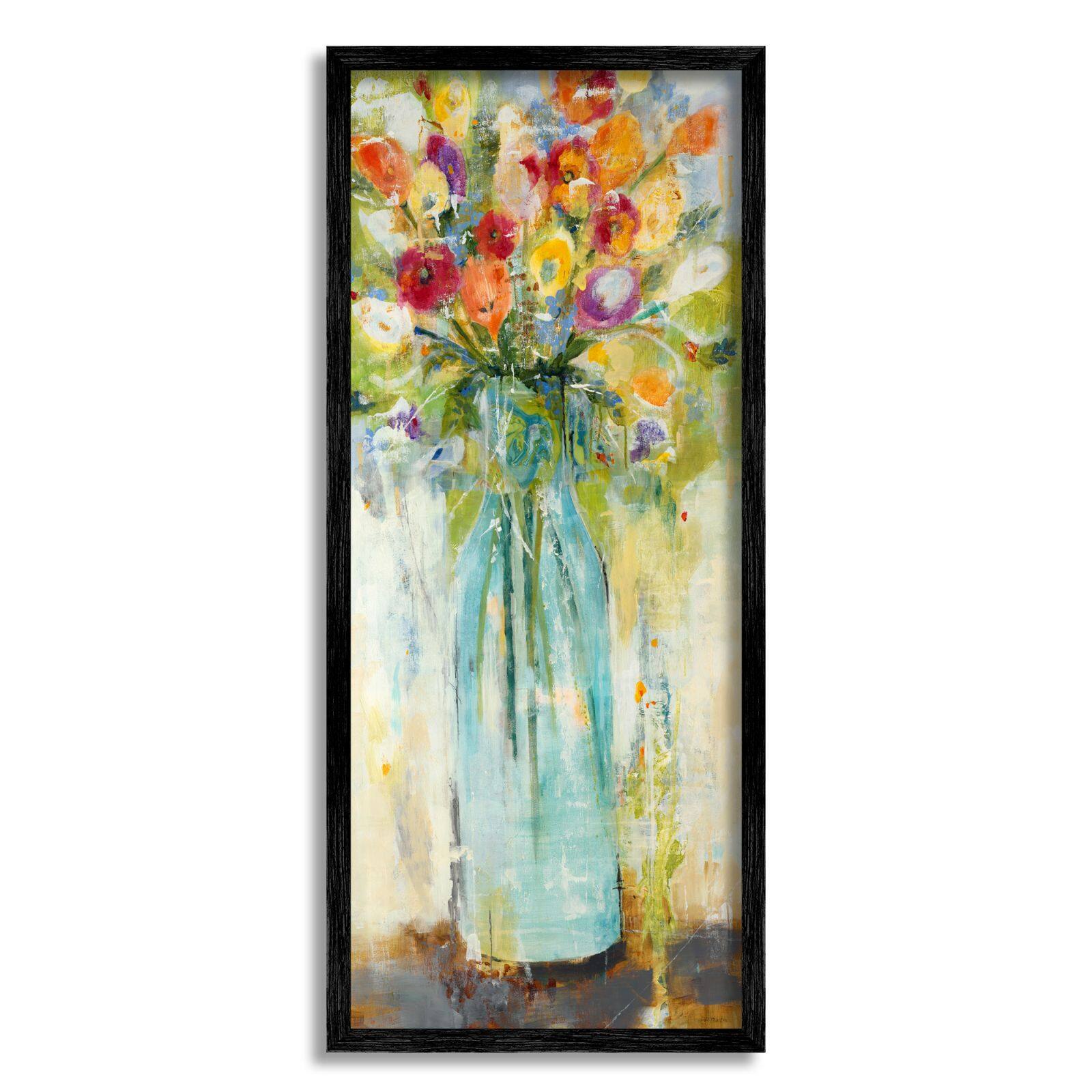 Stupell Industries Rustic Spring Bouquet Abstract Organic Shapes Framed Wall Art