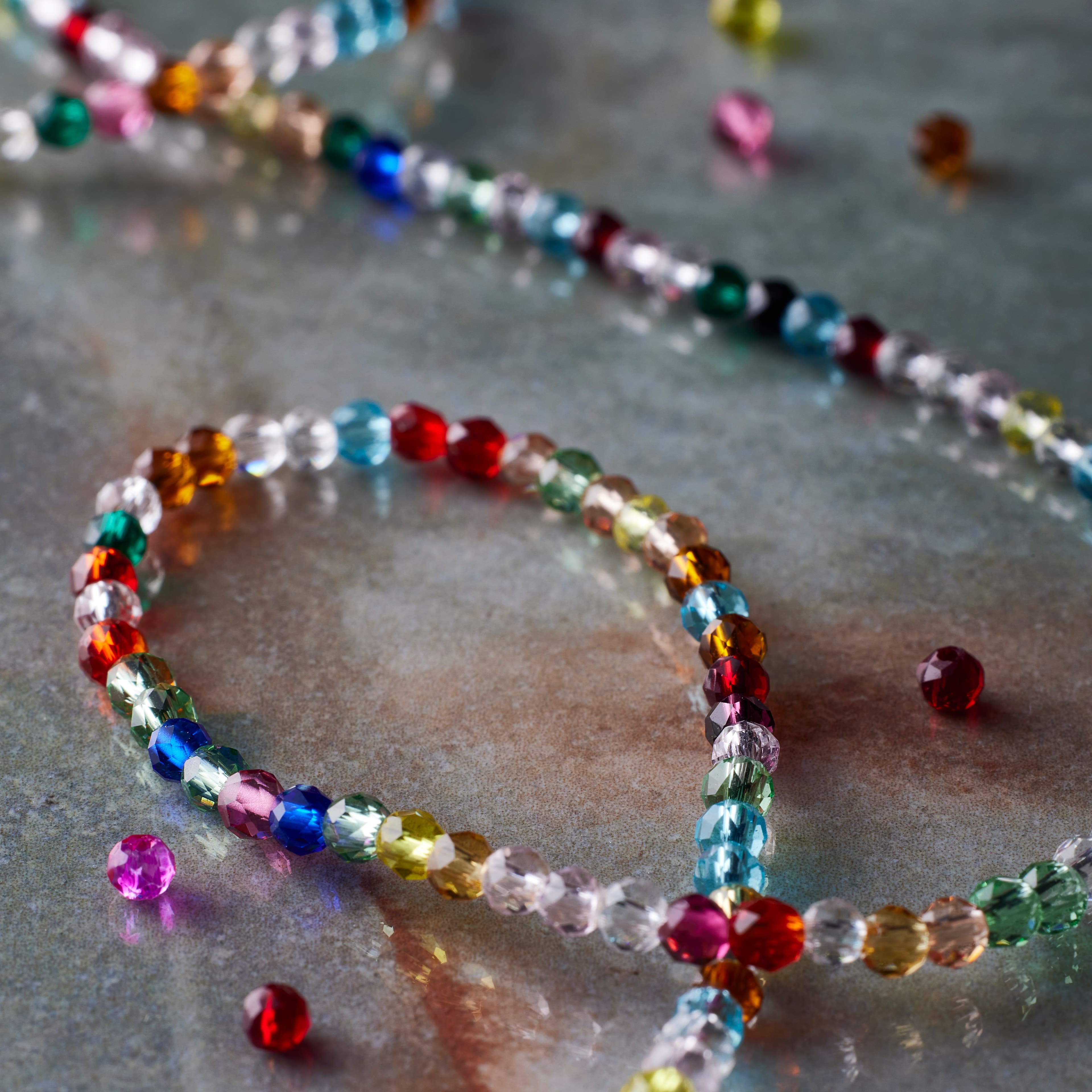 12 Pack: Multicolor Faceted Glass Round Beads, 2.8mm by Bead Landing™