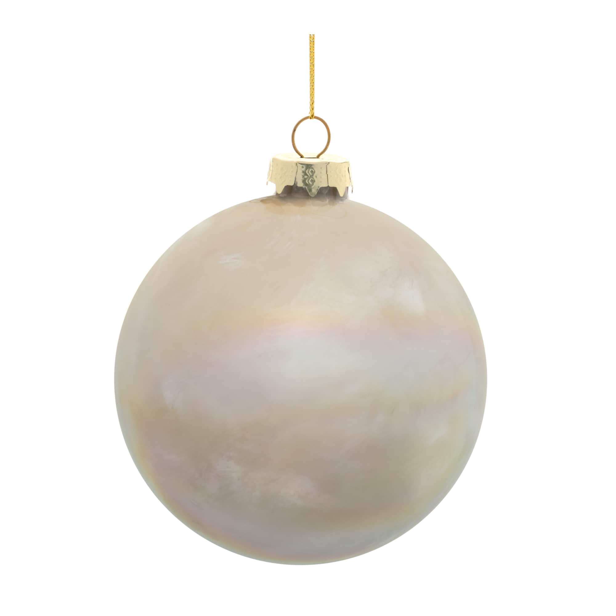 Iridescent Cloudy Glass Ornament Set, 6ct.