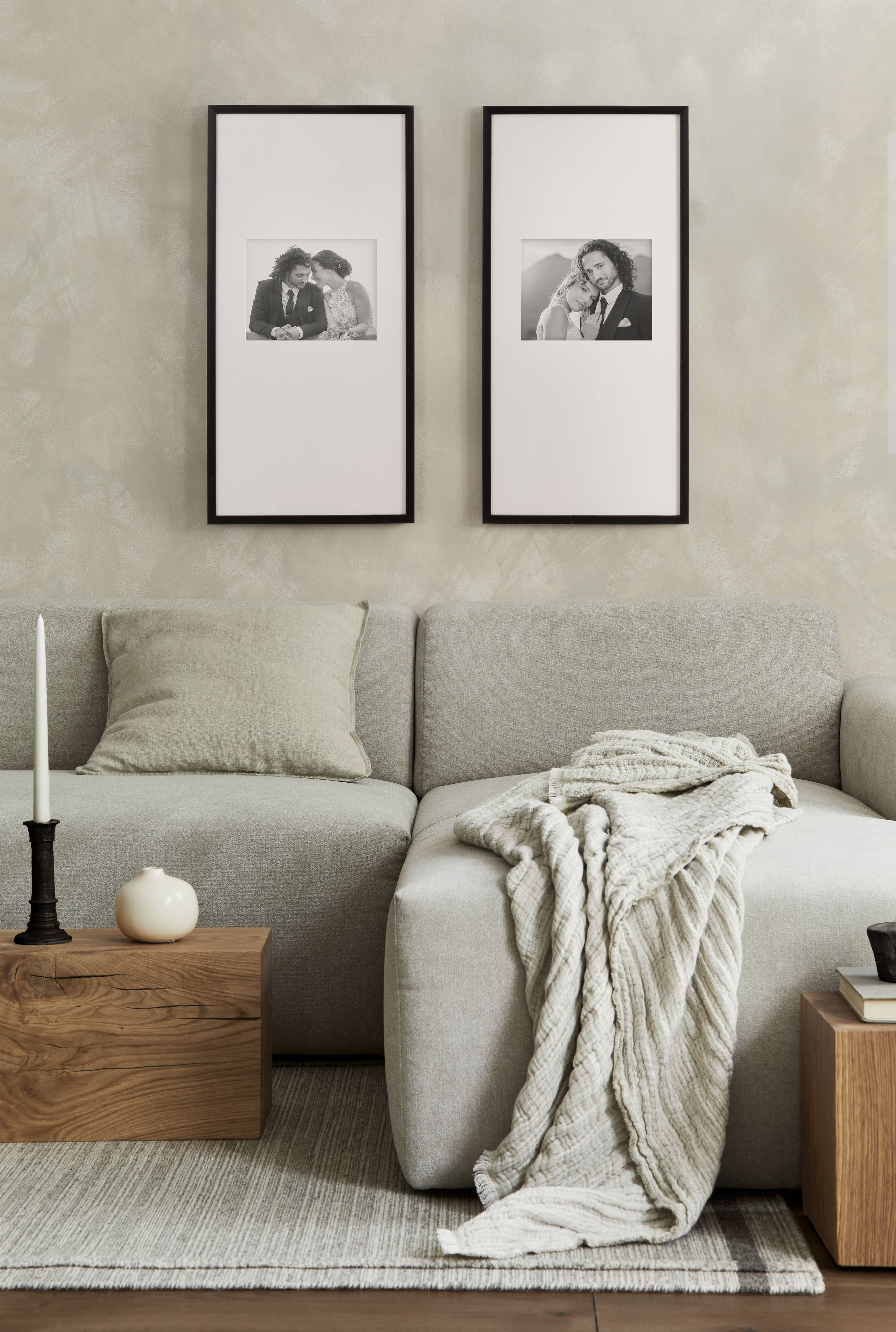 Kate and Laurel Gallery 14" x 30" Photo Frames 8" x 10" with Mat, 2ct.