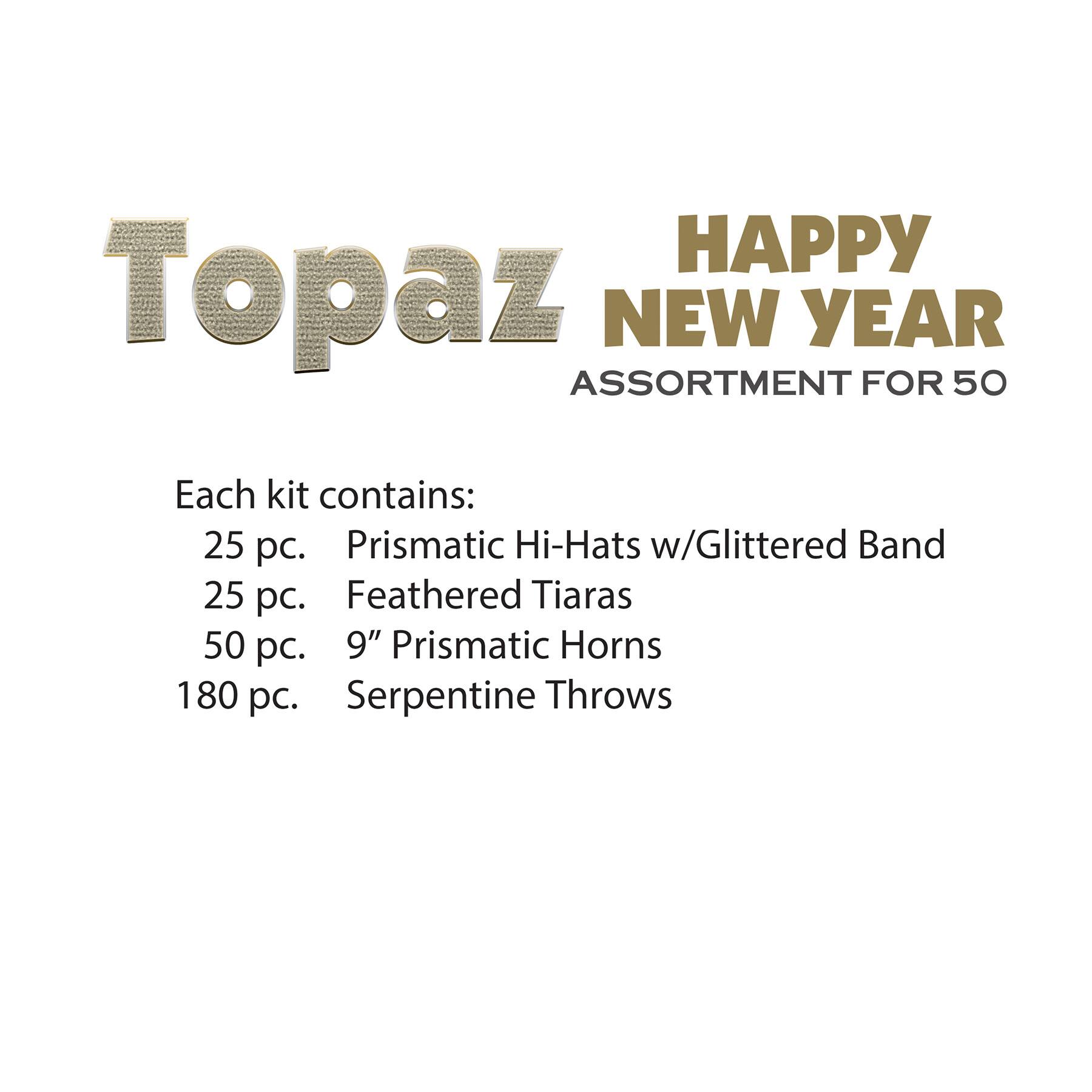 Beistle Topaz Happy New Year Accessory Kit
