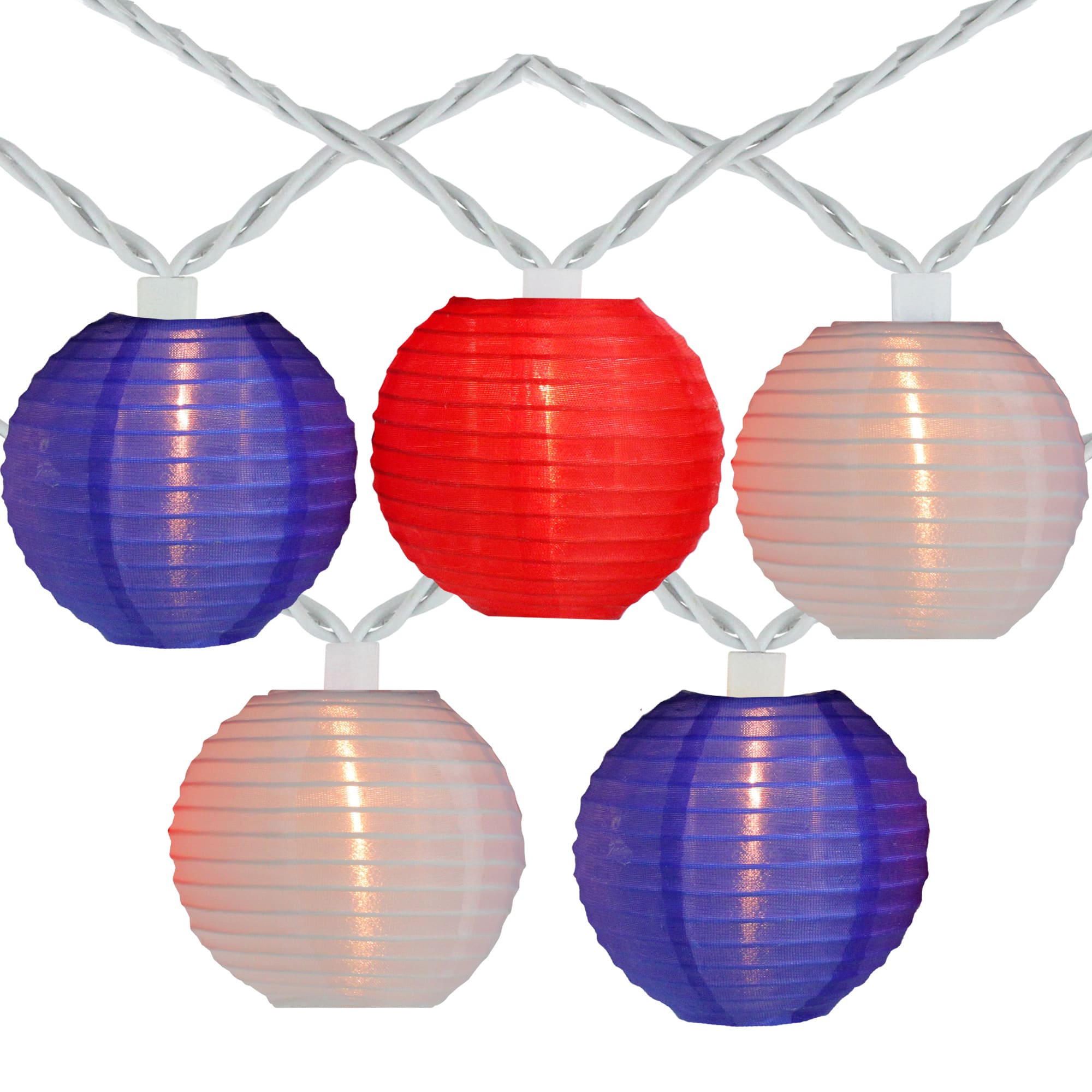 10ct. Patriotic Lantern 4th of July String Lights
