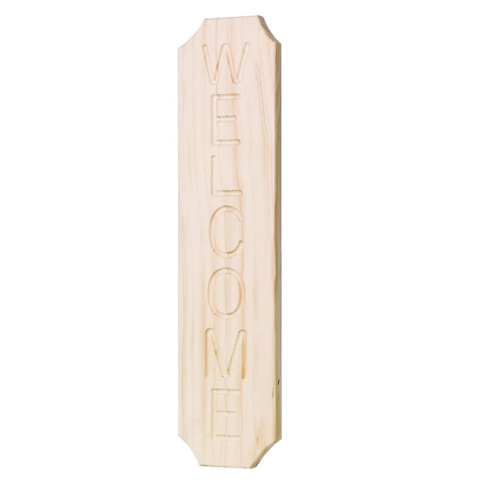 S&S Worldwide® Unfinished Wooden Welcome Sign