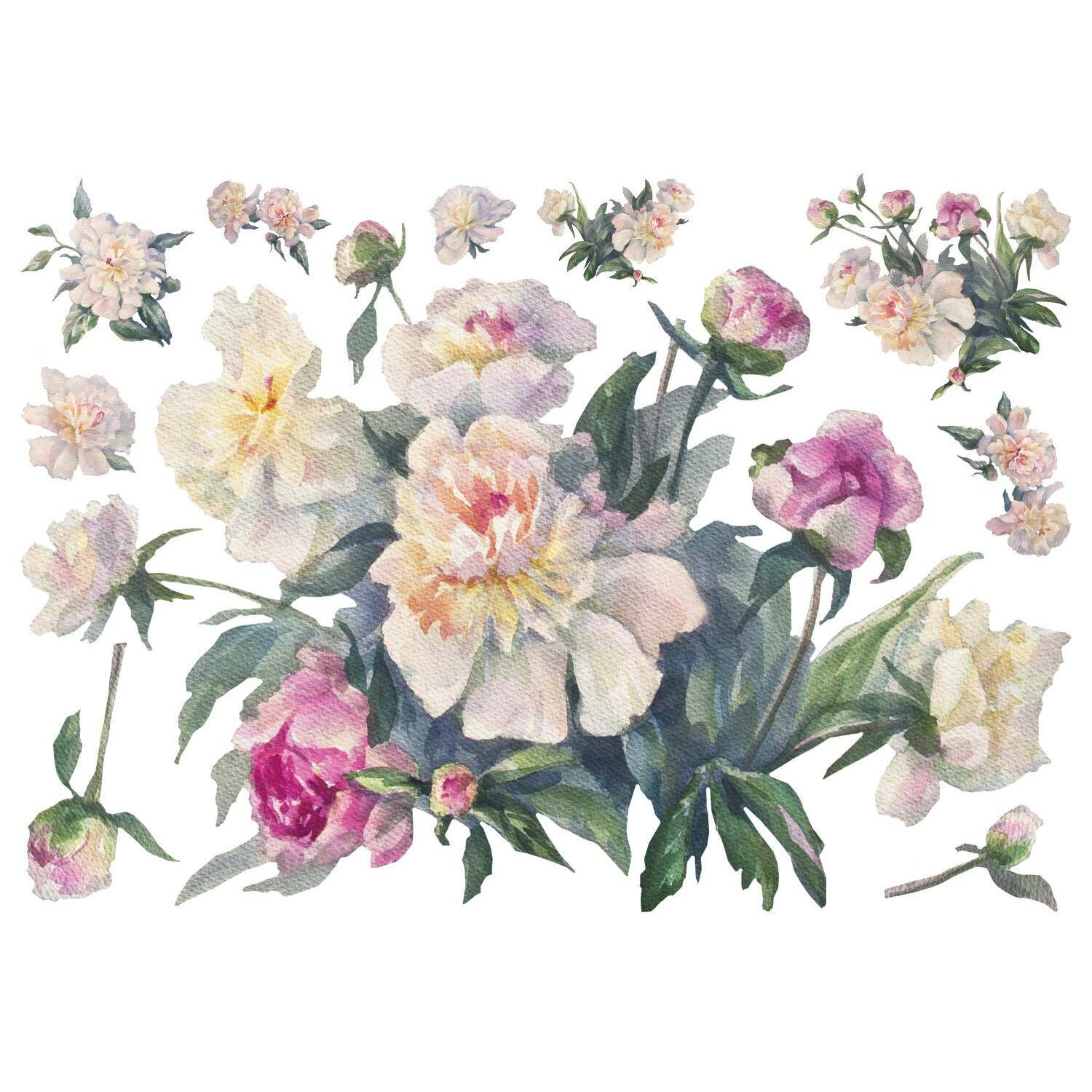 RoomMates White & Pink Floral Bouquet Peel & Stick Giant Wall Decals