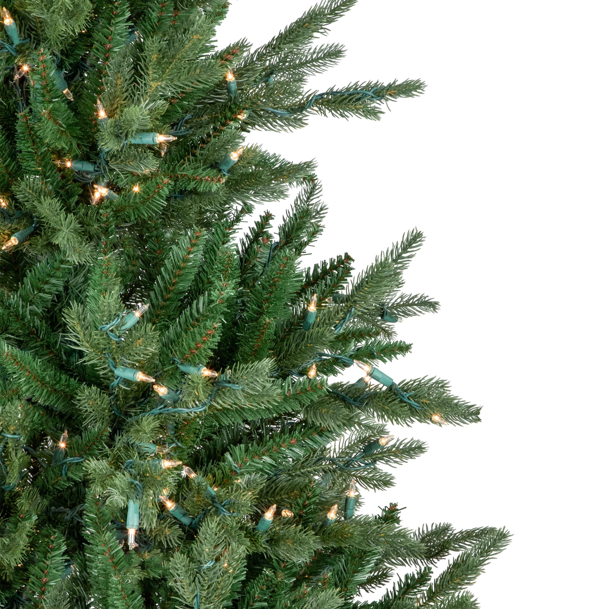Northlight 9ft. Pre-Lit Real Touch Medium Grande Spruce Artificial Christmas Tree, Clear Incandescent Lights