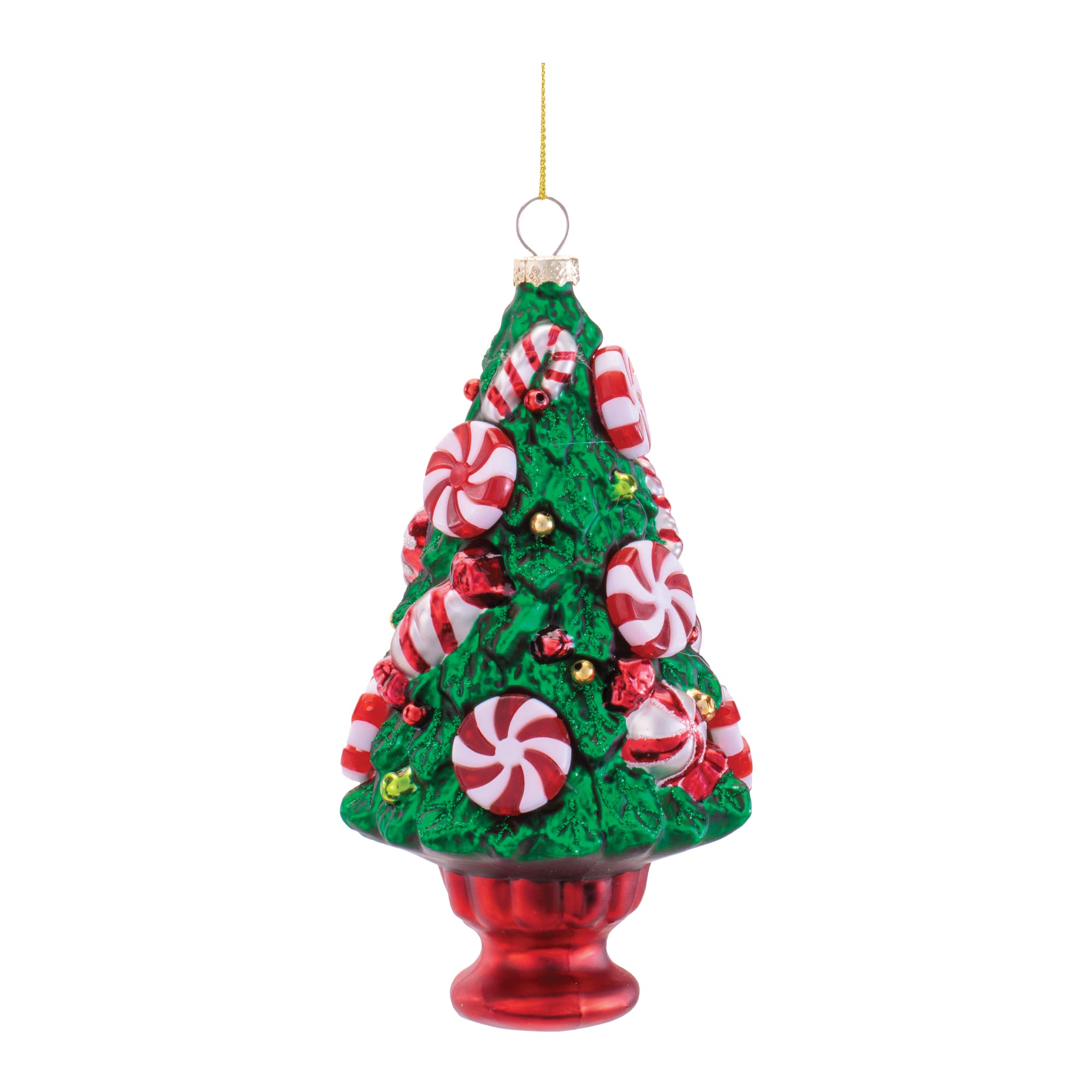 Melrose 6" Candy Tree Glass Ornaments, 12ct.