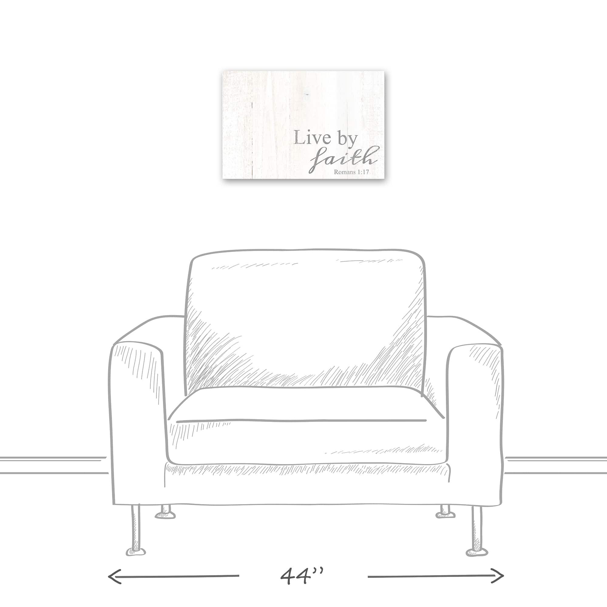 Live By Faith 12" x 18" Canvas Wall Art