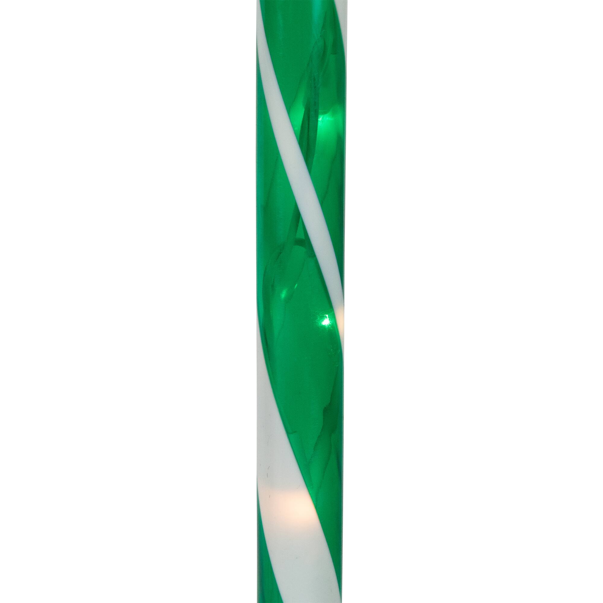 Lighted Outdoor Christmas Candy Cane Pathway Markers - 28" - Red/Green - Set of 6