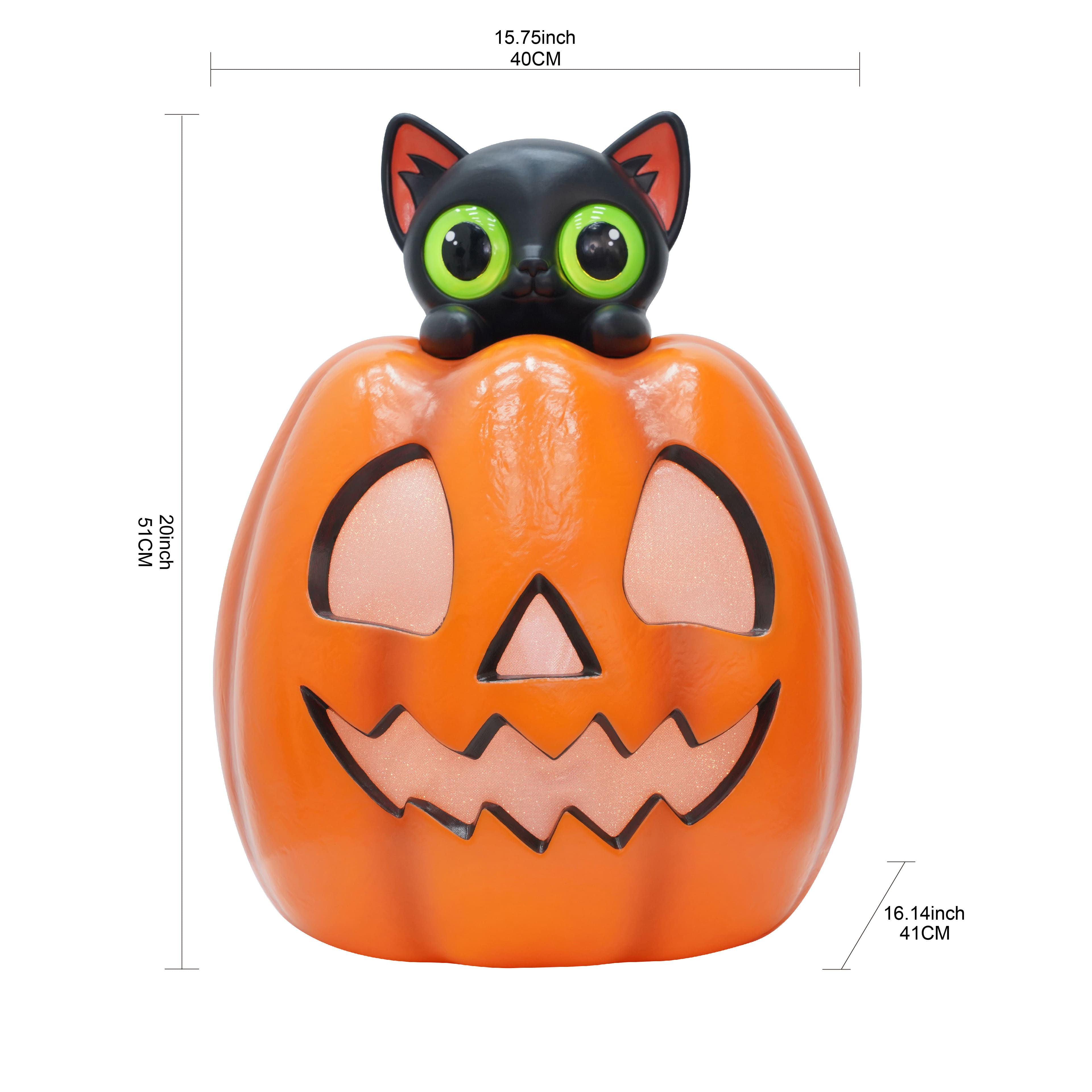 20" Peek a Boo Cat Light Up Blow Mold by Ashland®