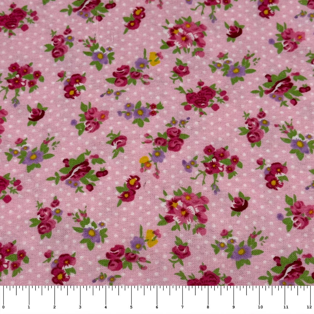 Feldman Flowers & Dots Cotton Flannel