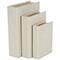 Faux Leather Geometric Woven Grid Book Storage Box Set
