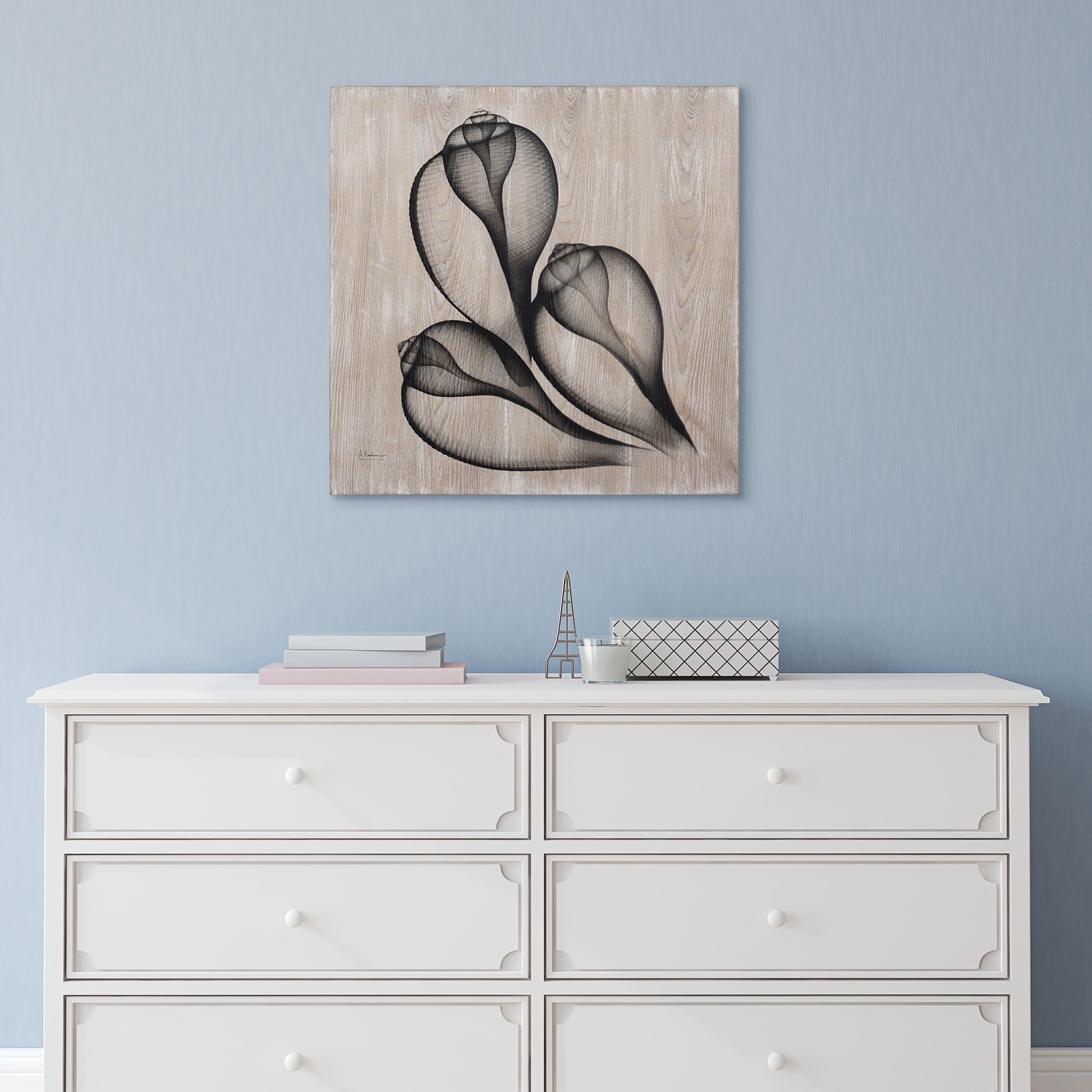 Empire Art Direct Frassino De Arte Legno 24" x 24" Coastal Serenity II Printed Hand Finished Ash Wood Wall Art
