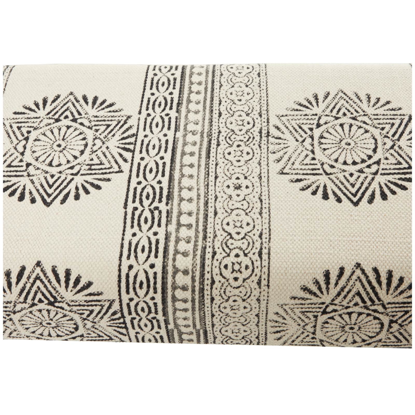 47" White Metal Floral Bench with Metal Hairpin Legs